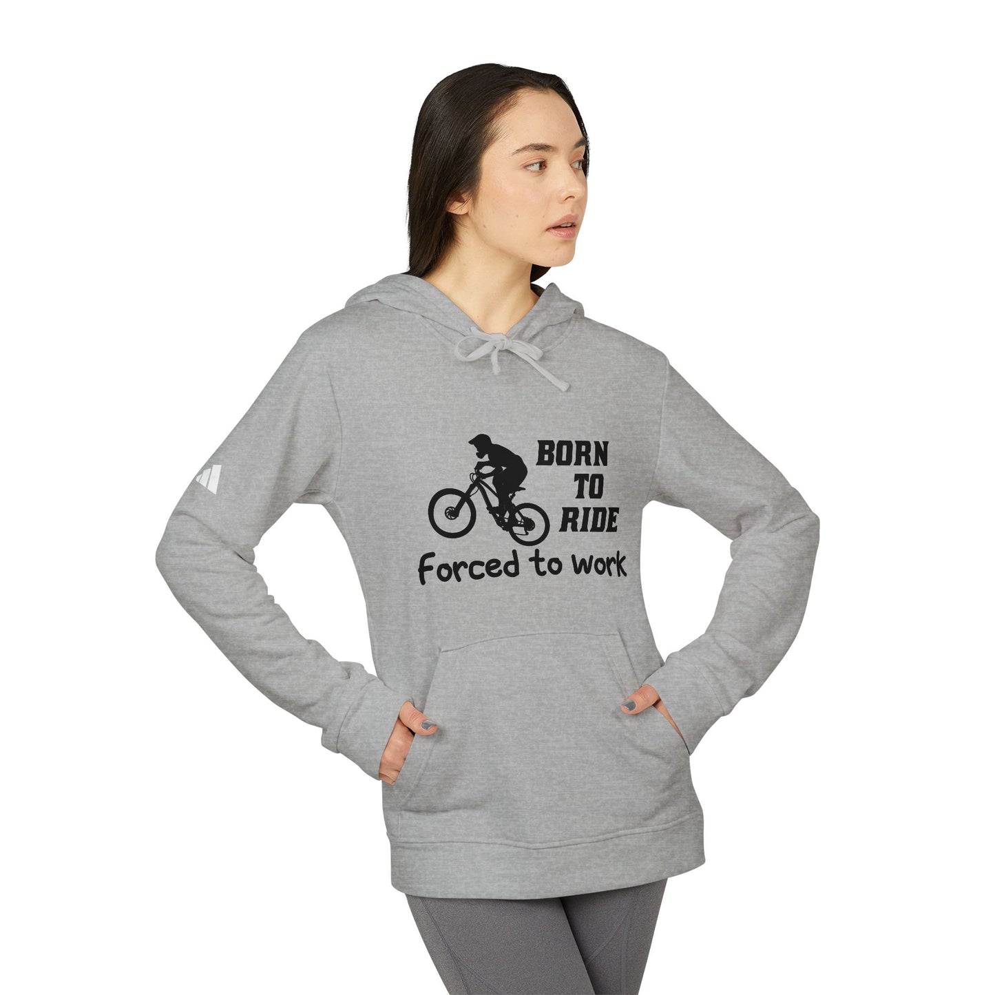 Born To Ride, Forced To Work - Adidas Unisex Fleece Hoodie