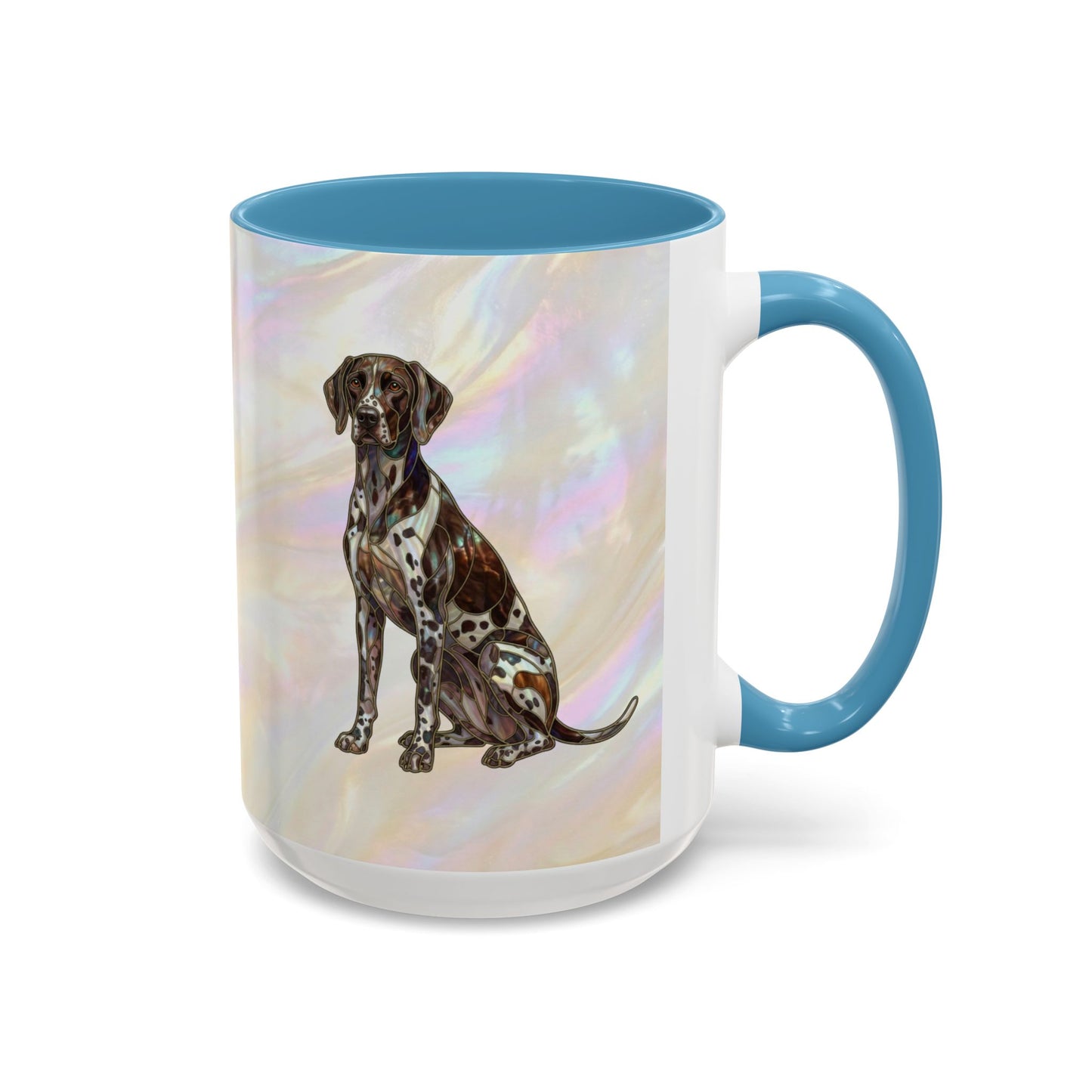 German Shorthaired Pointer Accent Coffee Mug — Stained Glass Design (11/15oz) - 14634