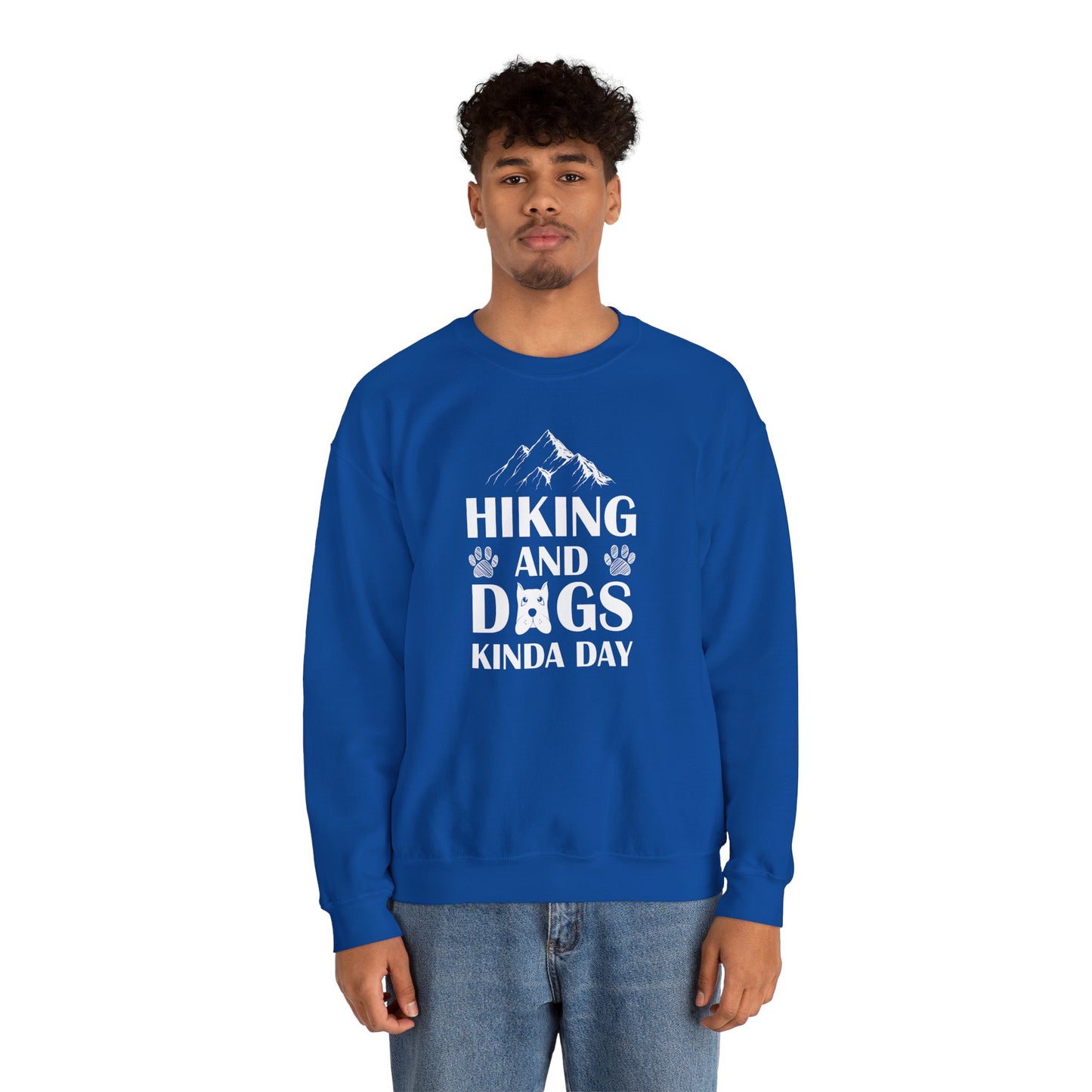 Hiking & Dogs Kinda Day - Unisex Heavy Blend™ Crewneck Sweatshirt