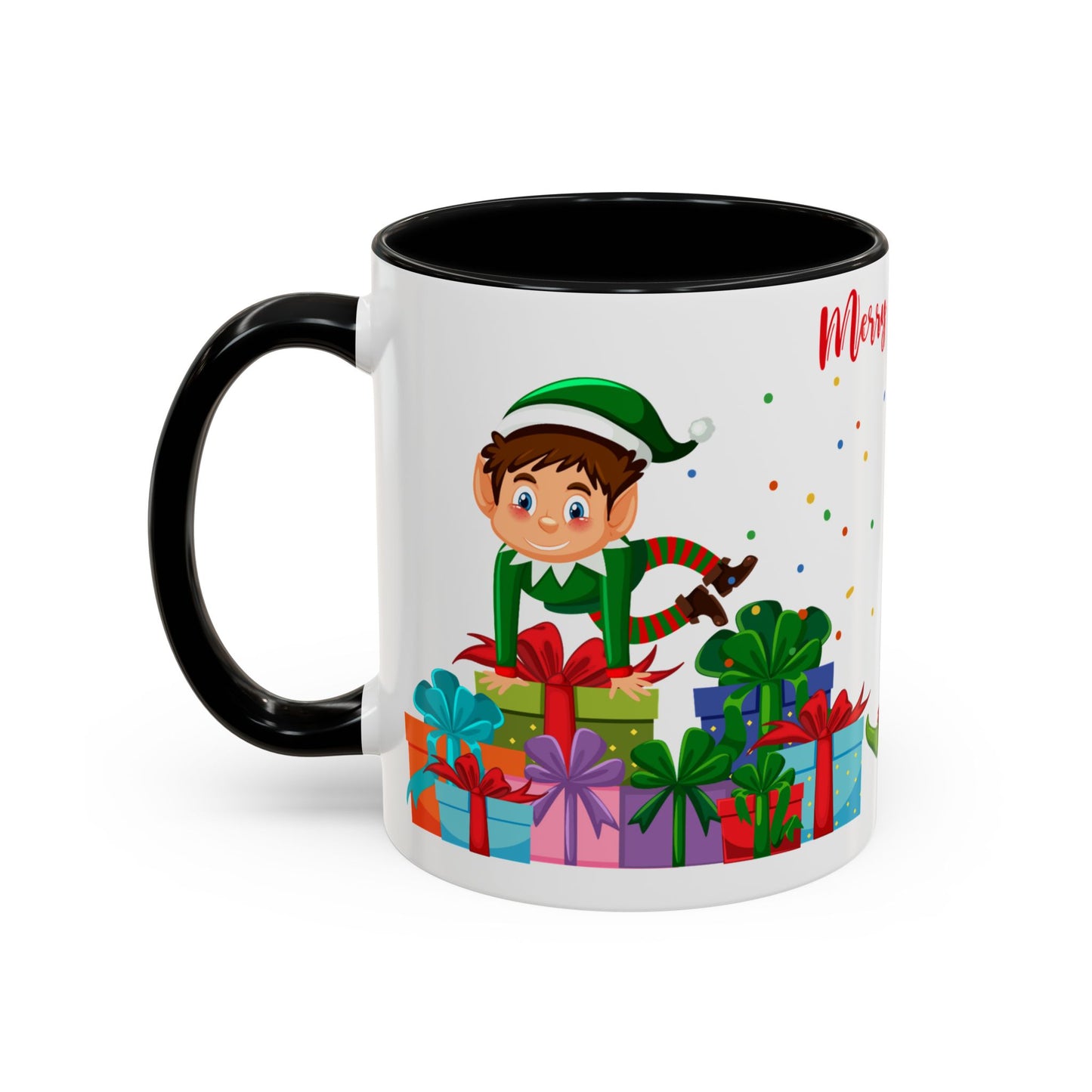 Elves, Merry Christmas - Accent Coffee Mug (11, 15oz) - 10360