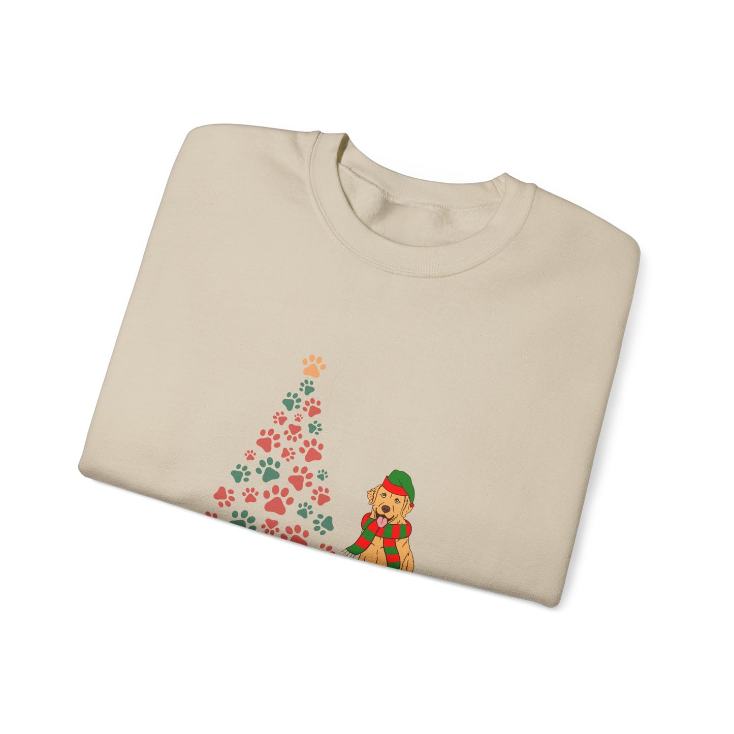 Christmas Tree & Dog - Unisex Heavy Blend™ Crewneck Sweatshirt -10239