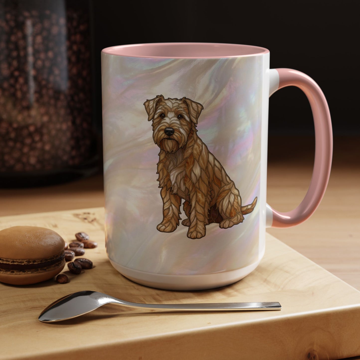 Wheaten Terrier Accent Coffee Mug – Stained Glass Design 11/15oz - 14651