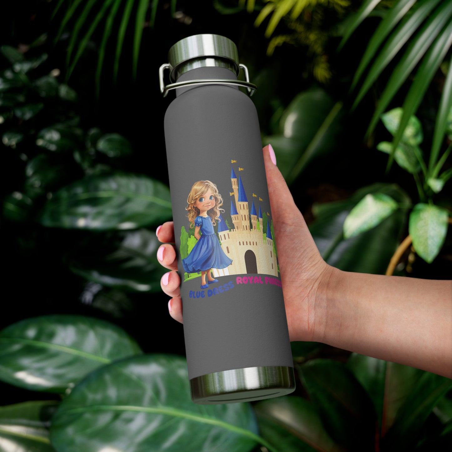 Blue Dress Princess, Royal Finesse - Copper Vacuum Insulated Bottle, 22oz - 11636