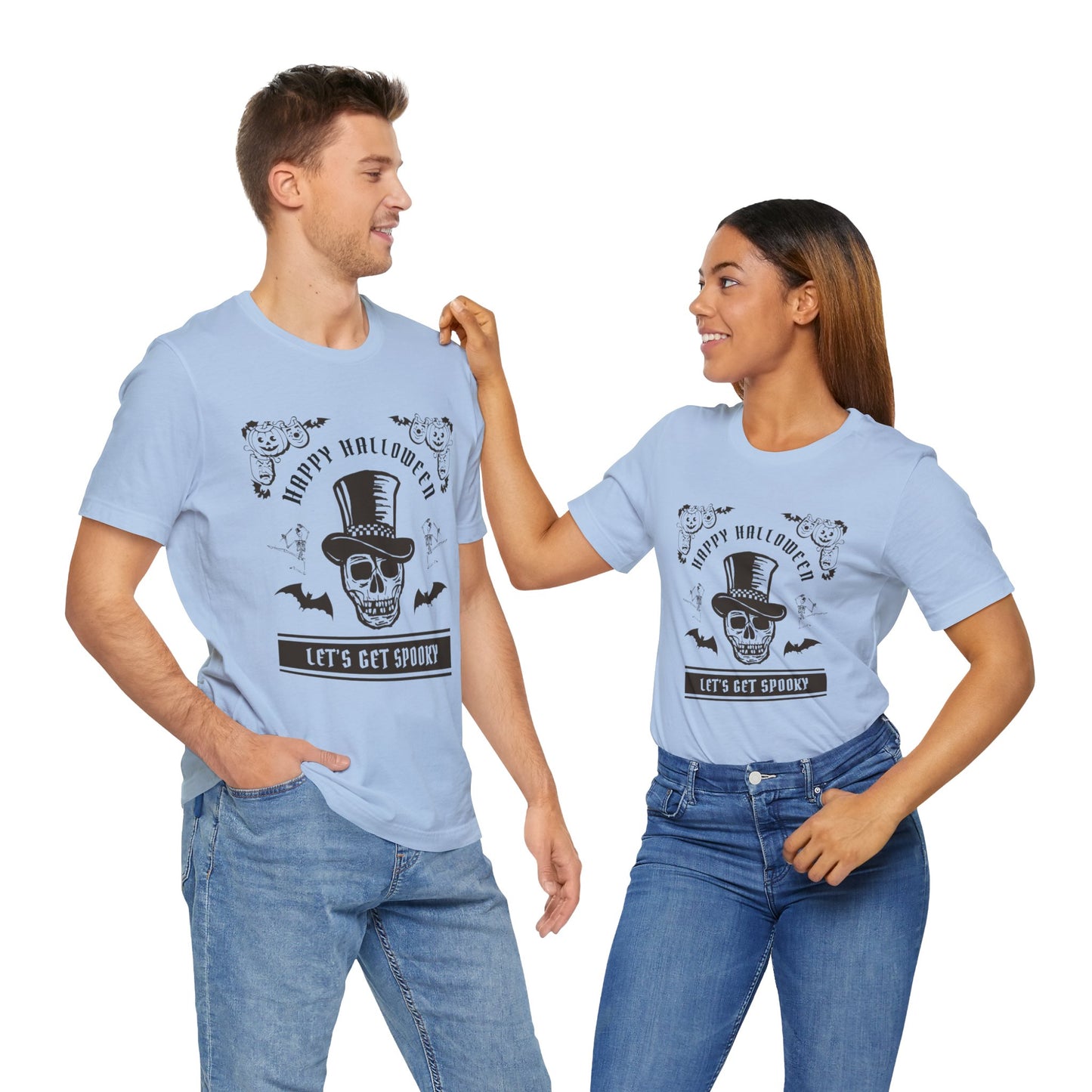 Happy Halloween, Let's Get Spooky - Unisex Jersey Short Sleeve Tee