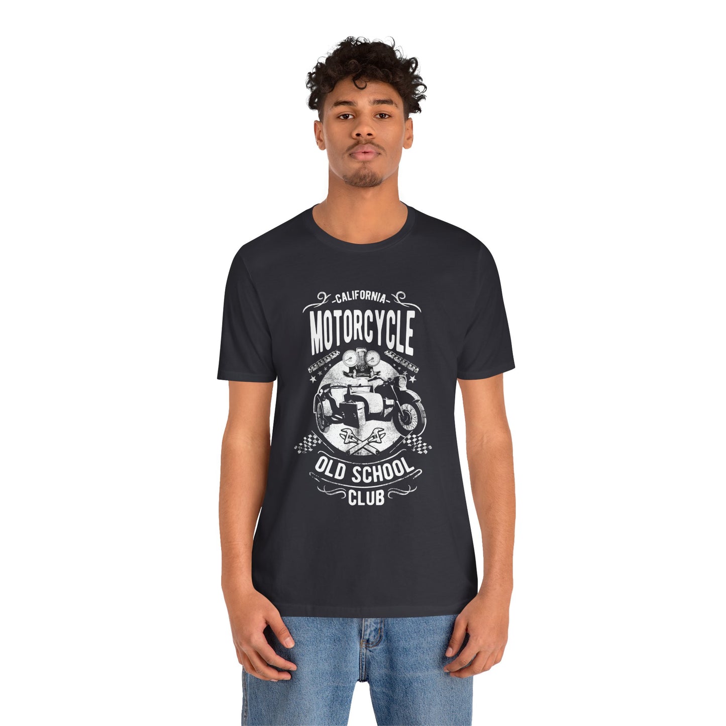 Motorcycle, Old School Club - Unisex Jersey Short Sleeve Tee - 13403