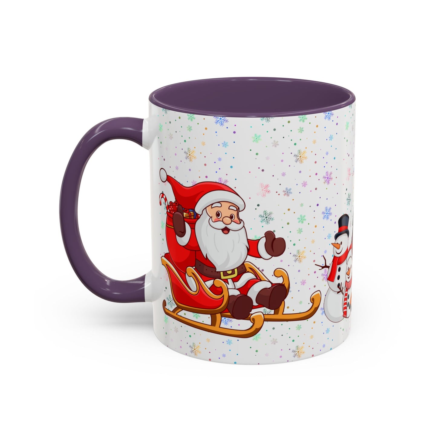 Christmas Party,  Santa,  Snowman, & Reindeer -  Accent Coffee Mug (11, 15oz) - 10428