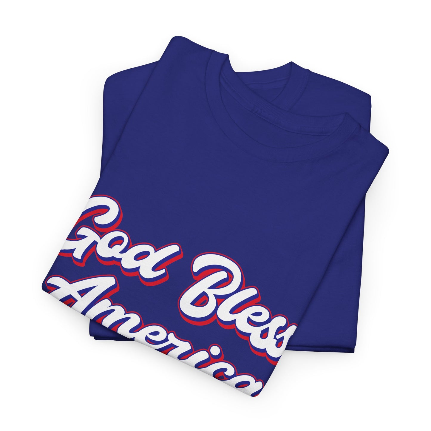 God Bless America Unisex Heavy Cotton Tee | Patriotic Shirt, American Pride Apparel, 4th of July Outfit, Gift for Veterans, Summer - 13655