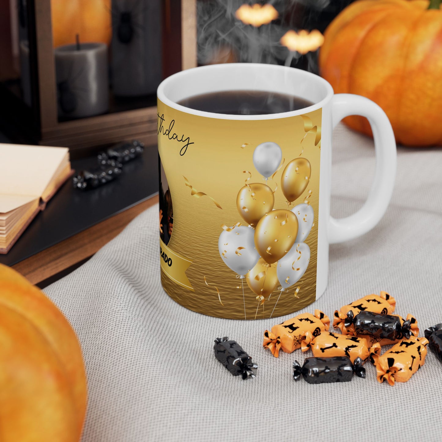 Personalized Birthday Mug, Customizable Gift for Tea & Coffee Lovers, Celebration Ceramic Mug - 13993