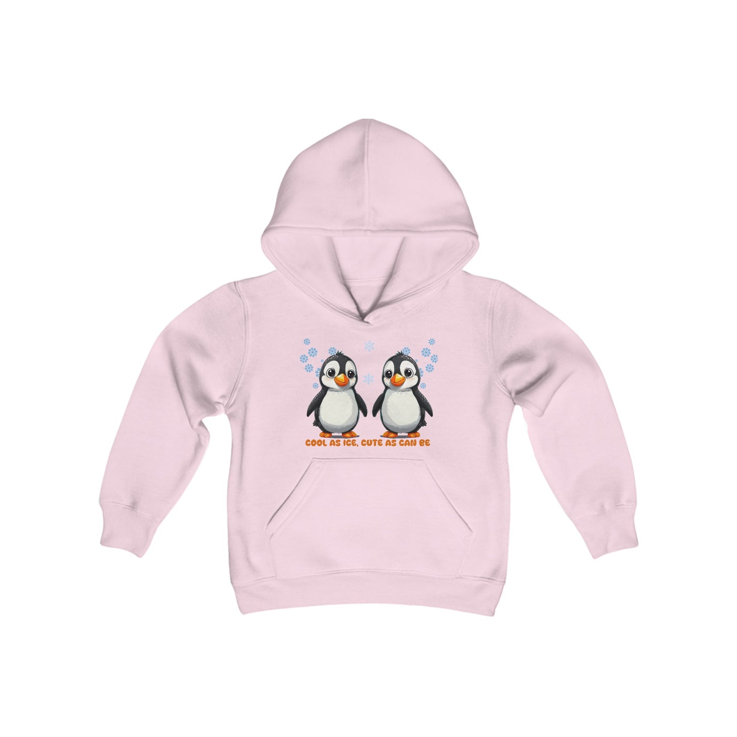 Penguin: Cool As Ice, Cute As Can Be - Youth Heavy Blend Hooded Sweatshirt