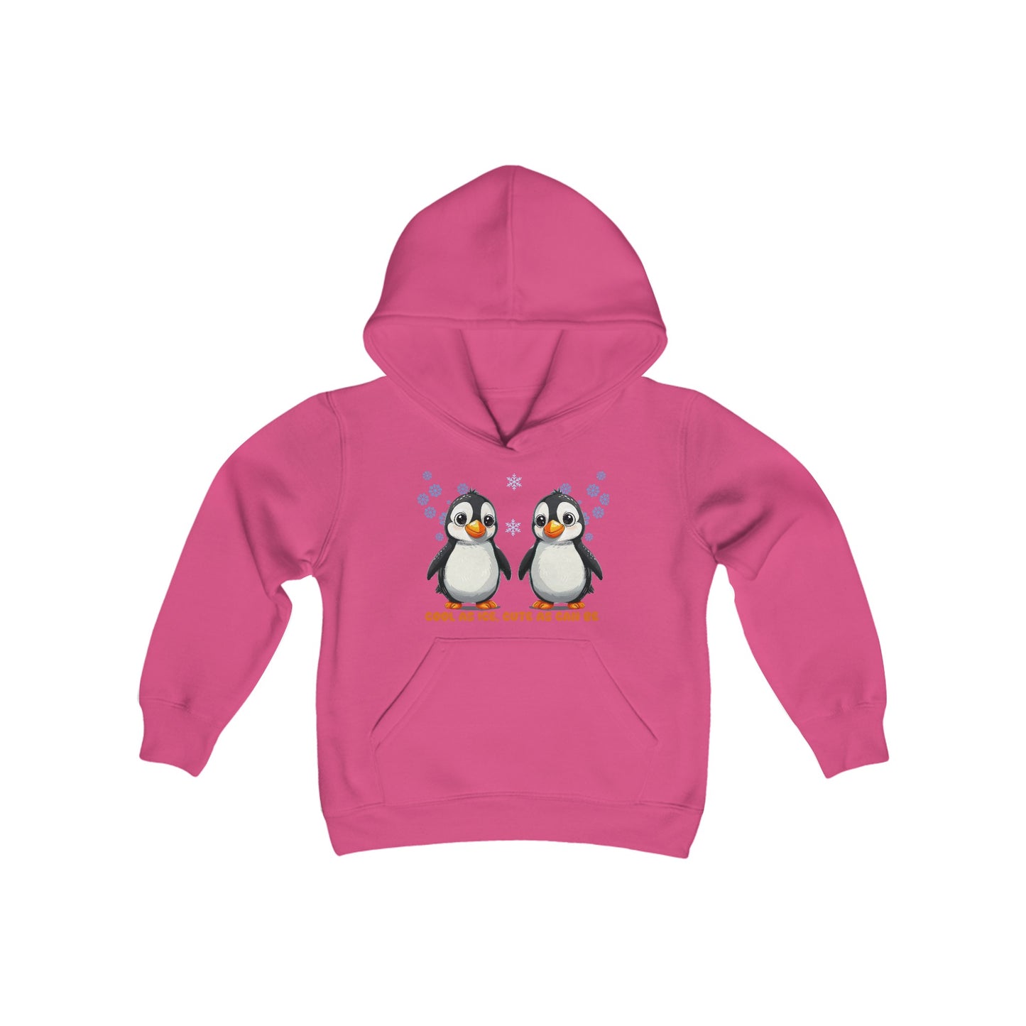 Penguin: Cool As Ice, Cute As Can Be - Youth Heavy Blend Hooded Sweatshirt