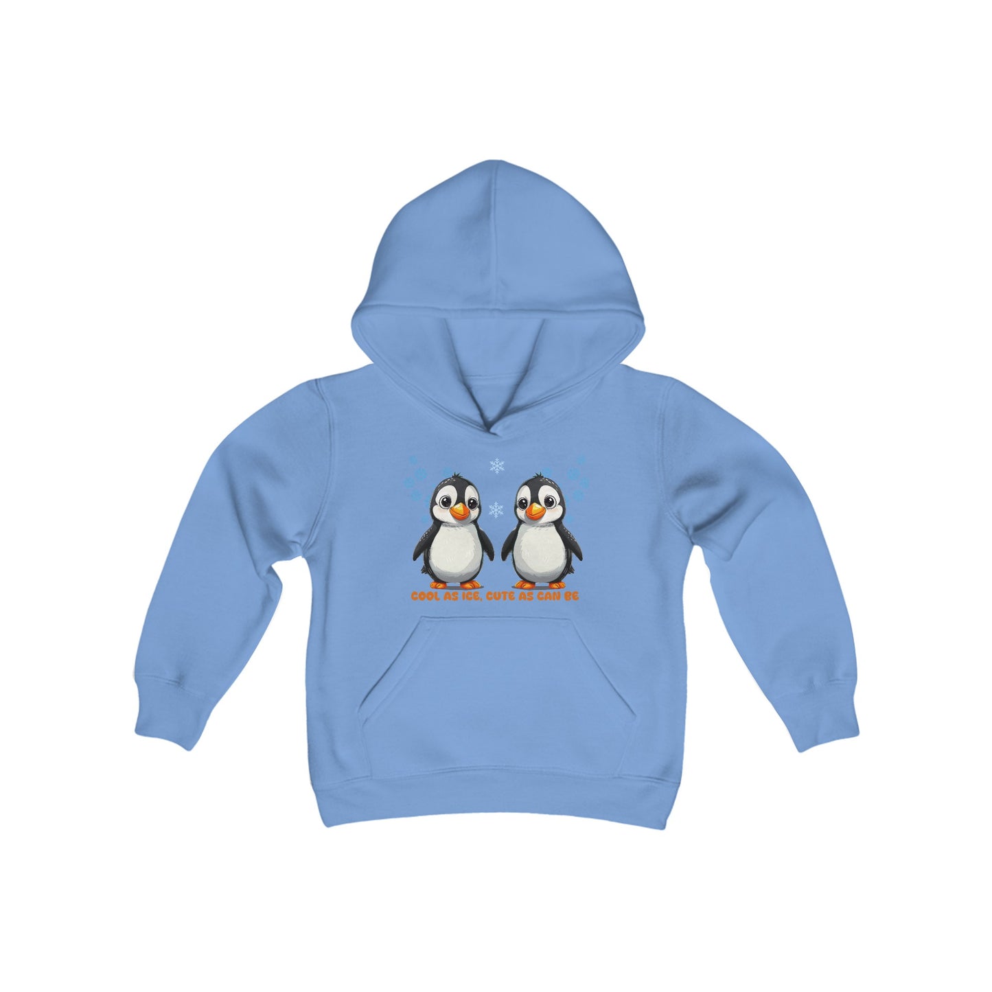 Penguin: Cool As Ice, Cute As Can Be - Youth Heavy Blend Hooded Sweatshirt