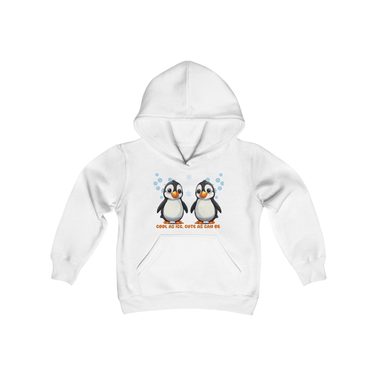 Penguin: Cool As Ice, Cute As Can Be - Youth Heavy Blend Hooded Sweatshirt