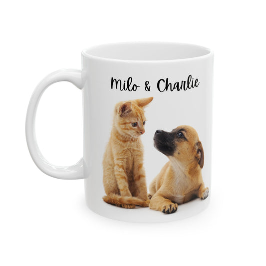 Personalized Pet Lover Ceramic Mug - Custom Dog & Cat Gifts, Animal Coffee Cup, Unique Present for Pet Owners - 14210