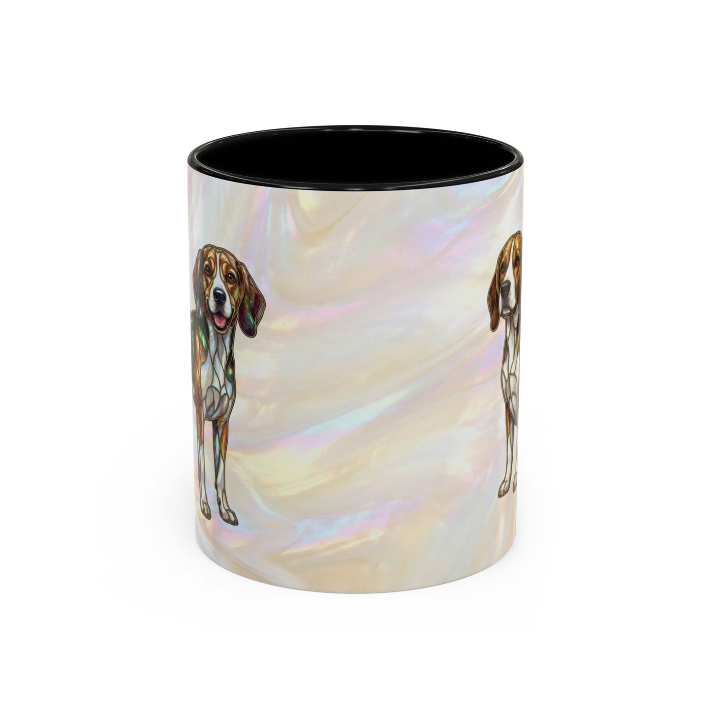 Beagle Accent Coffee Mug — Stained Glass Design (11/15oz) - 14615