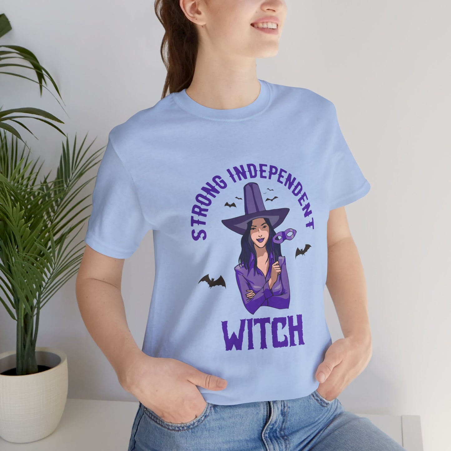 Halloween: Strong Independent Witch - Unisex Jersey Short Sleeve Tee