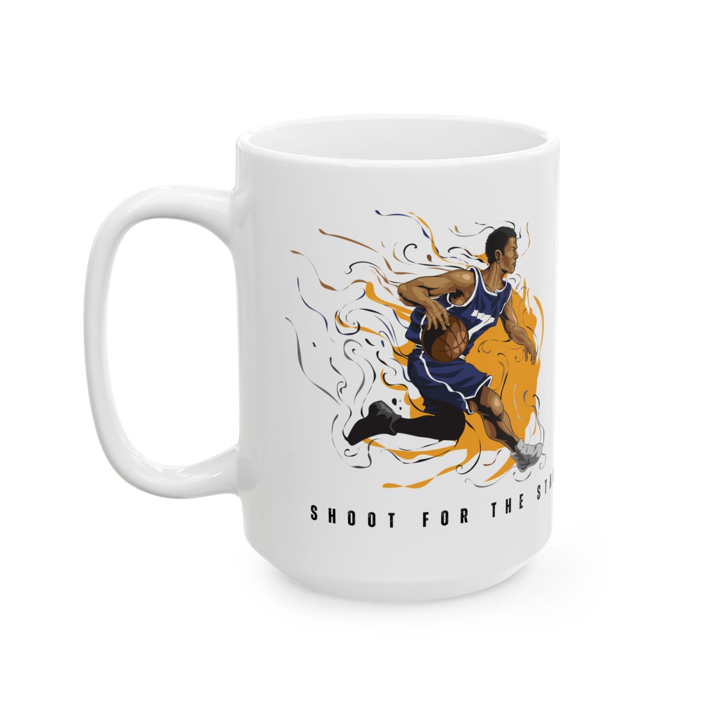 Shoot for the Stars, Aim for the Hoop, Basketball Lovers - Ceramic Mug (11oz, 15oz) - 10135