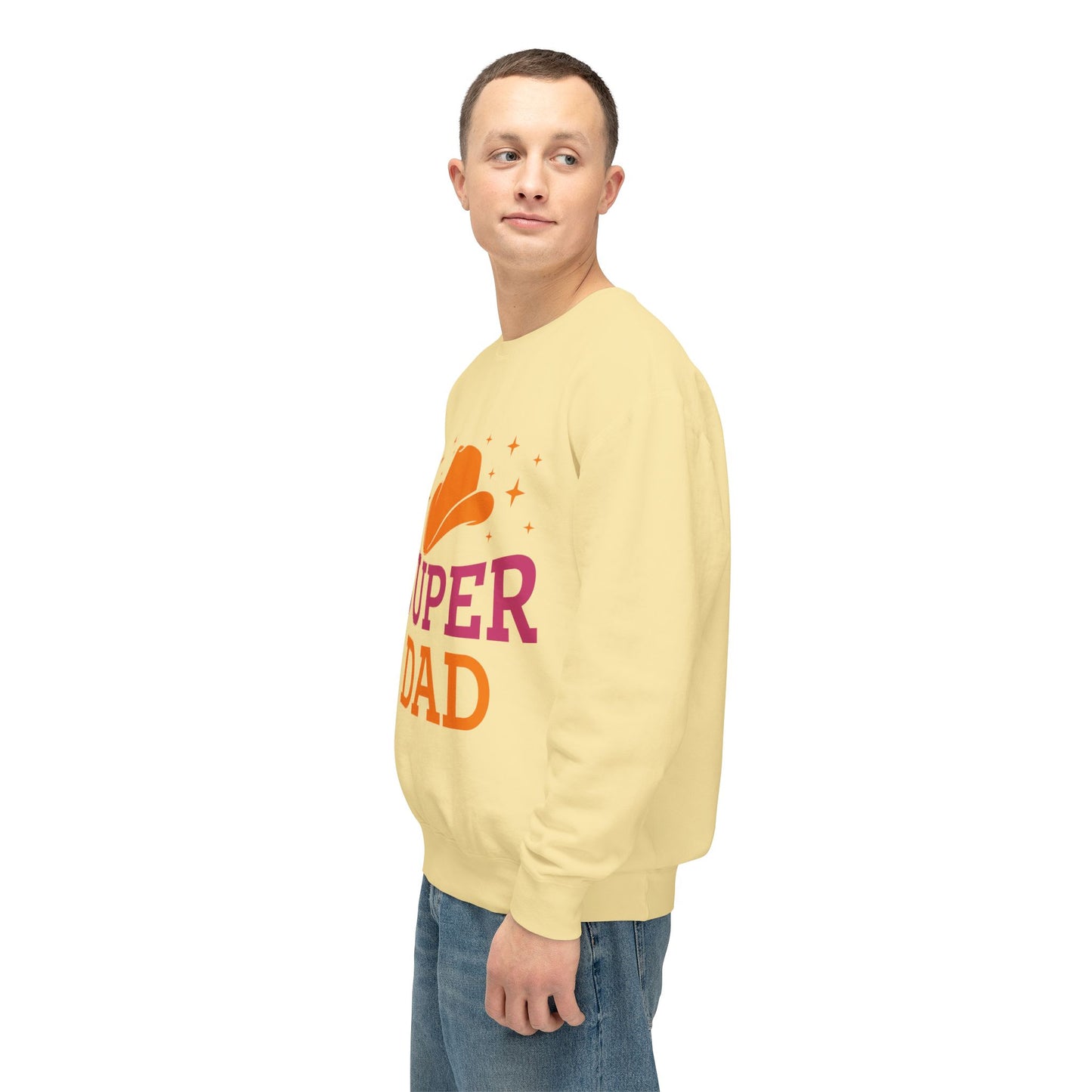 Super Dad Unisex Lightweight Crewneck Sweatshirt | Perfect Gift for Father's Day - 12907