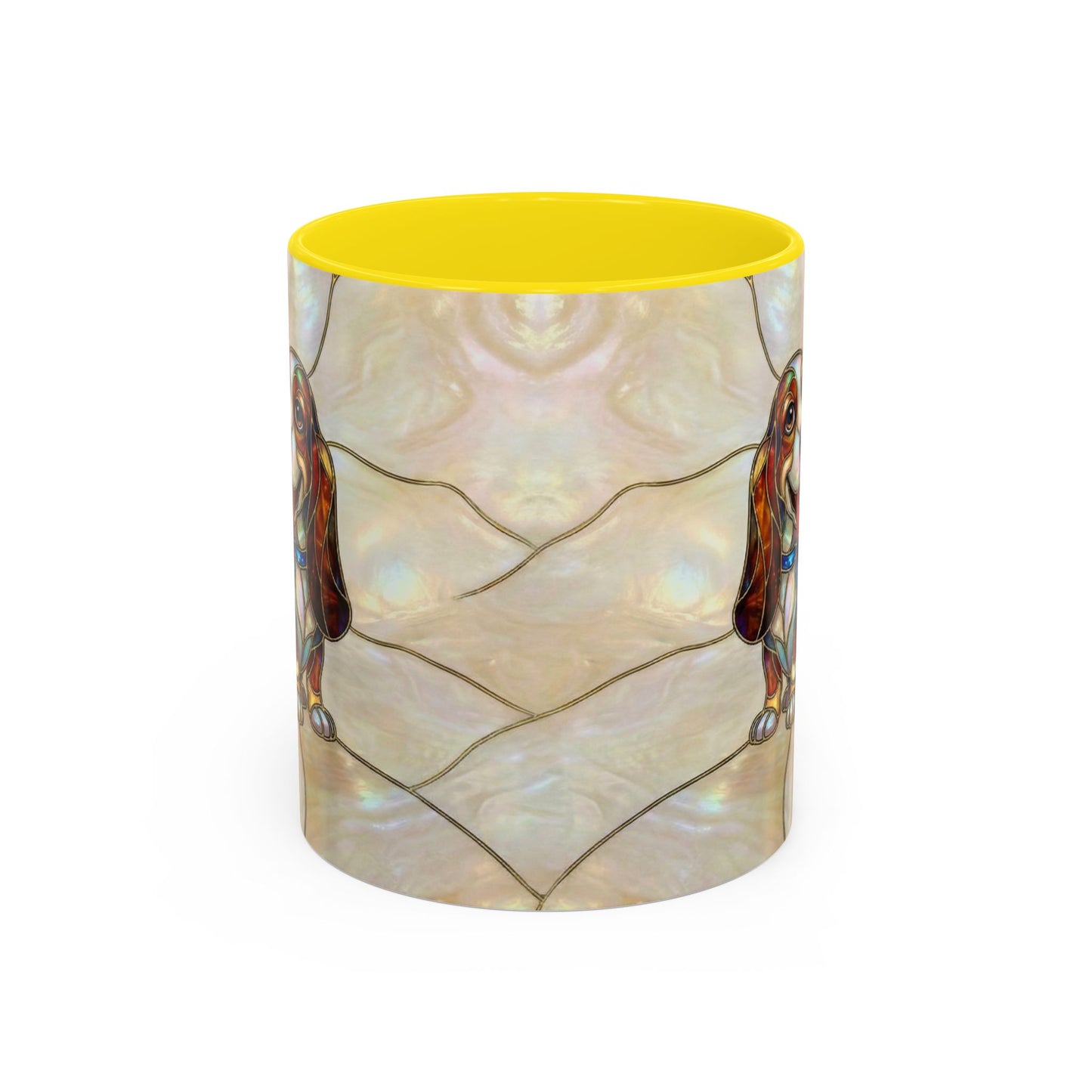 Basset Hound Stained Glass Accent Coffee Mug (11/15oz) - 14520