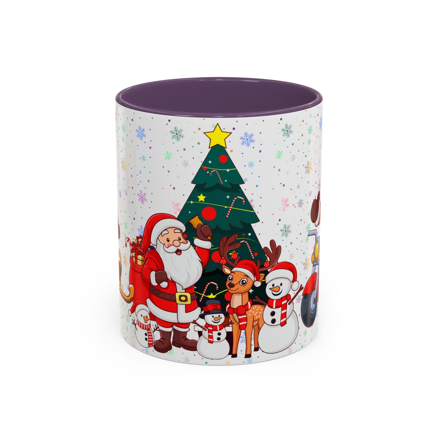 Christmas Party, Santa, Snowman & Reindeer - Accent Coffee Mug (11, 15oz) - 10427