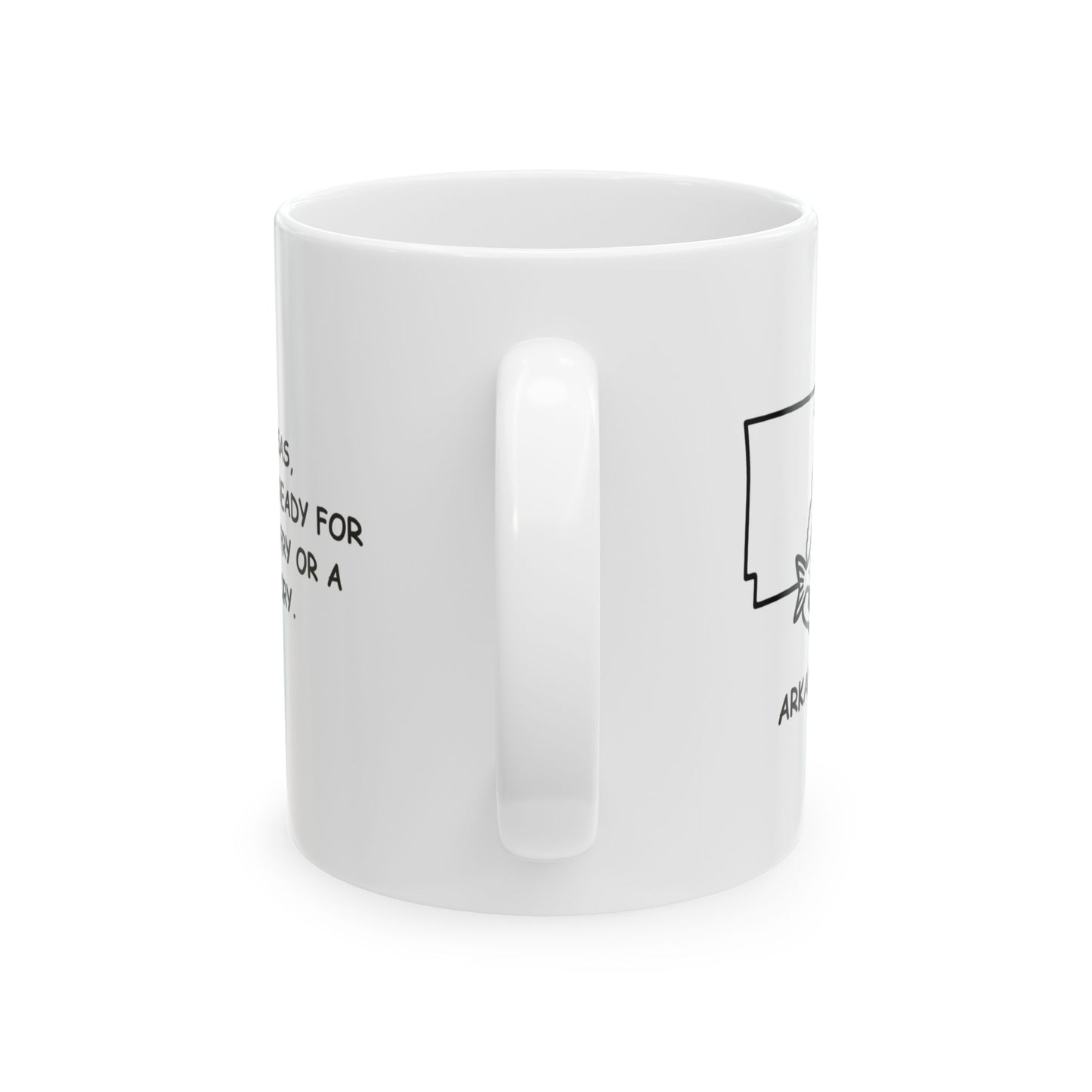 "In Arkansas, we’re always ready for a good fish fry or a good story." Ceramic Coffee Mug - 13304