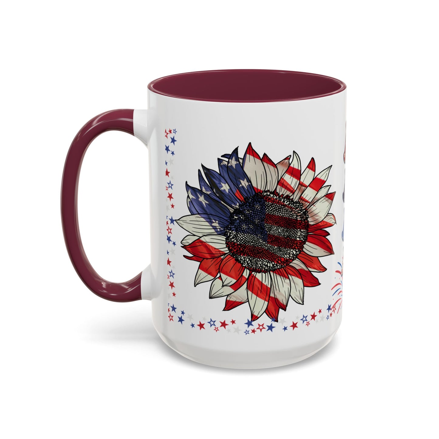 July 4, Red & Blue, Colorful Mugs, 11oz - 10590