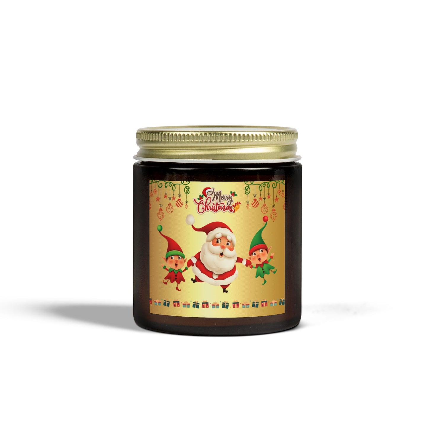 Merry Christmas - Scented Candles, Coconut Apricot Wax (4oz, 9oz)