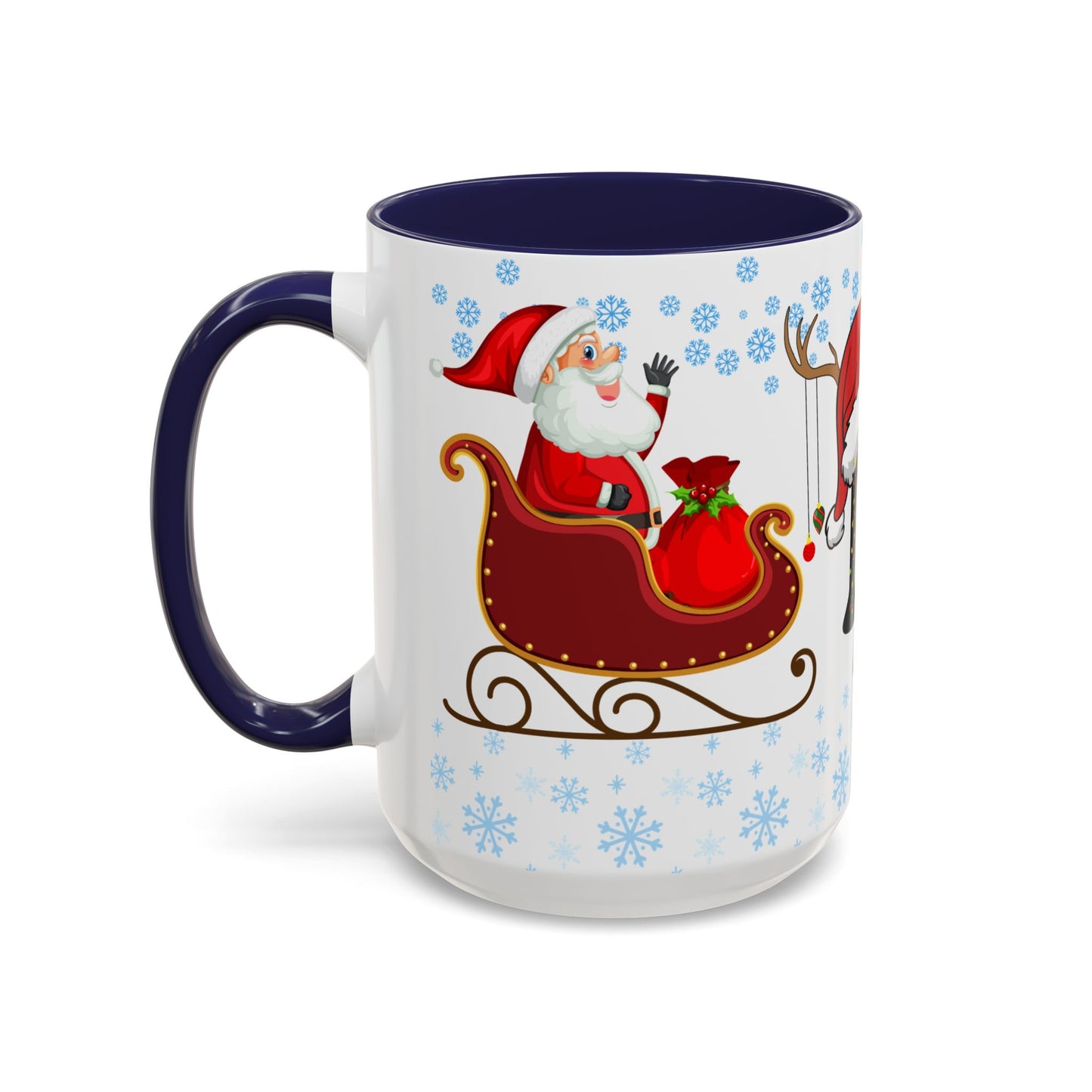 Christmas Letter M for Megan, Customizable - Accent Coffee Mug (11, 15oz)