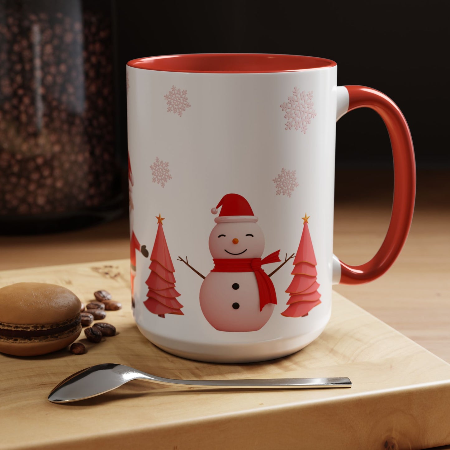 Santa, Snowman & Reindeer - Accent Coffee Mug (11, 15oz) - 10303