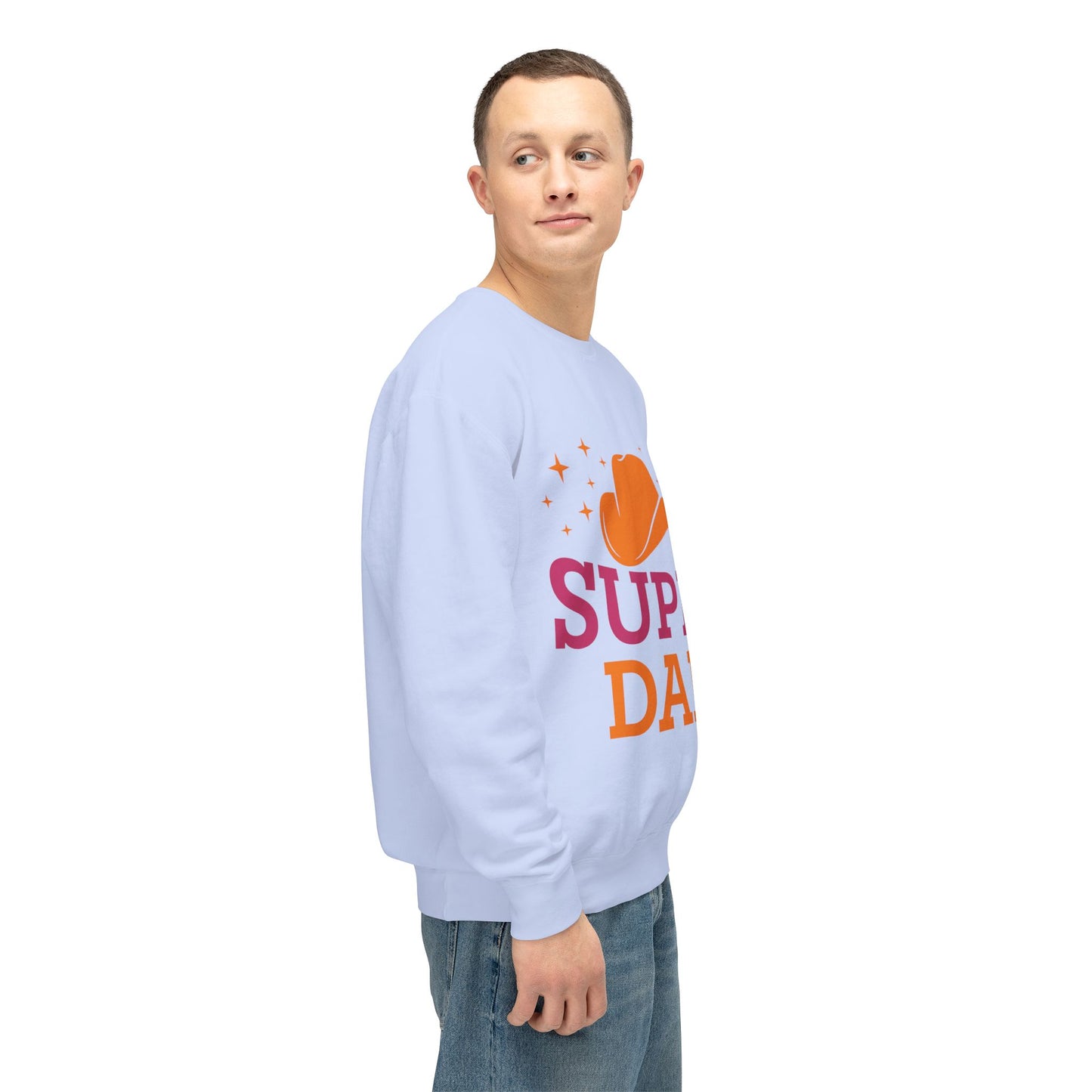 Super Dad Unisex Lightweight Crewneck Sweatshirt | Perfect Gift for Father's Day - 12907