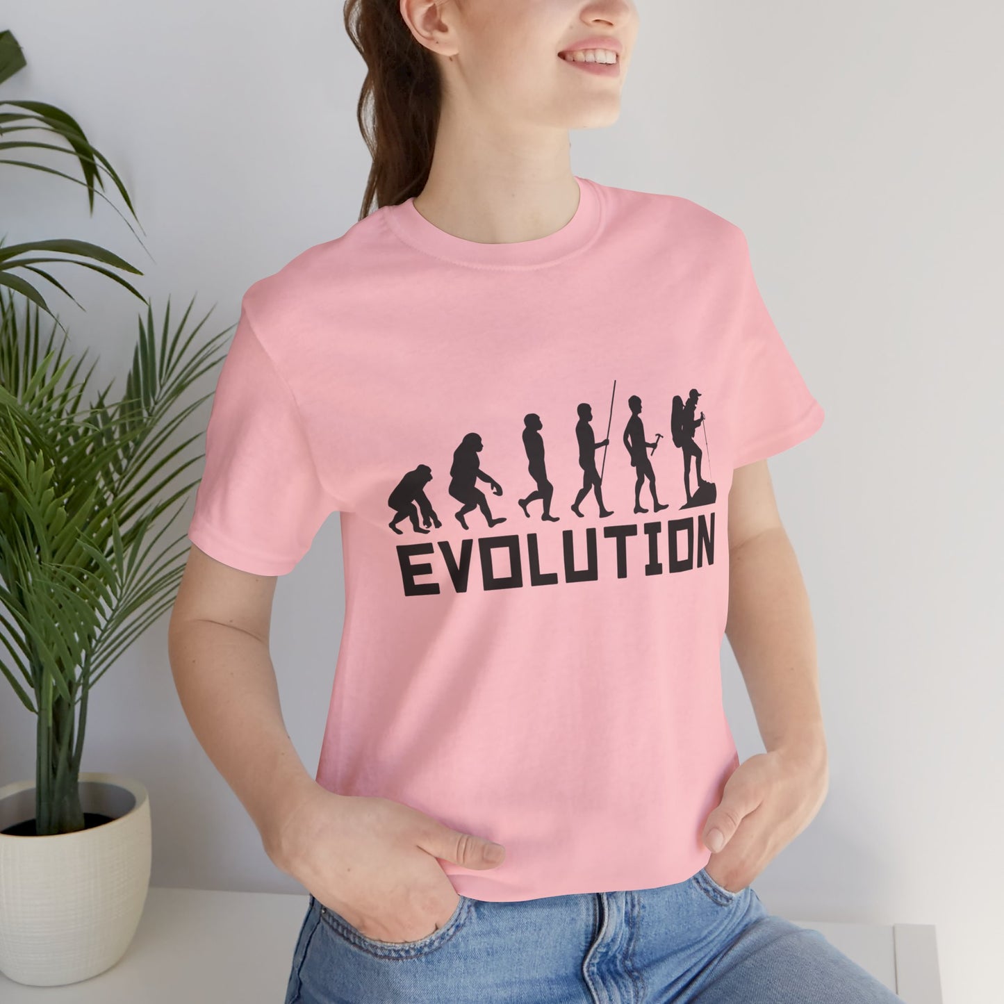 Camping:  Evolution - Unisex Jersey Short Sleeve Tee