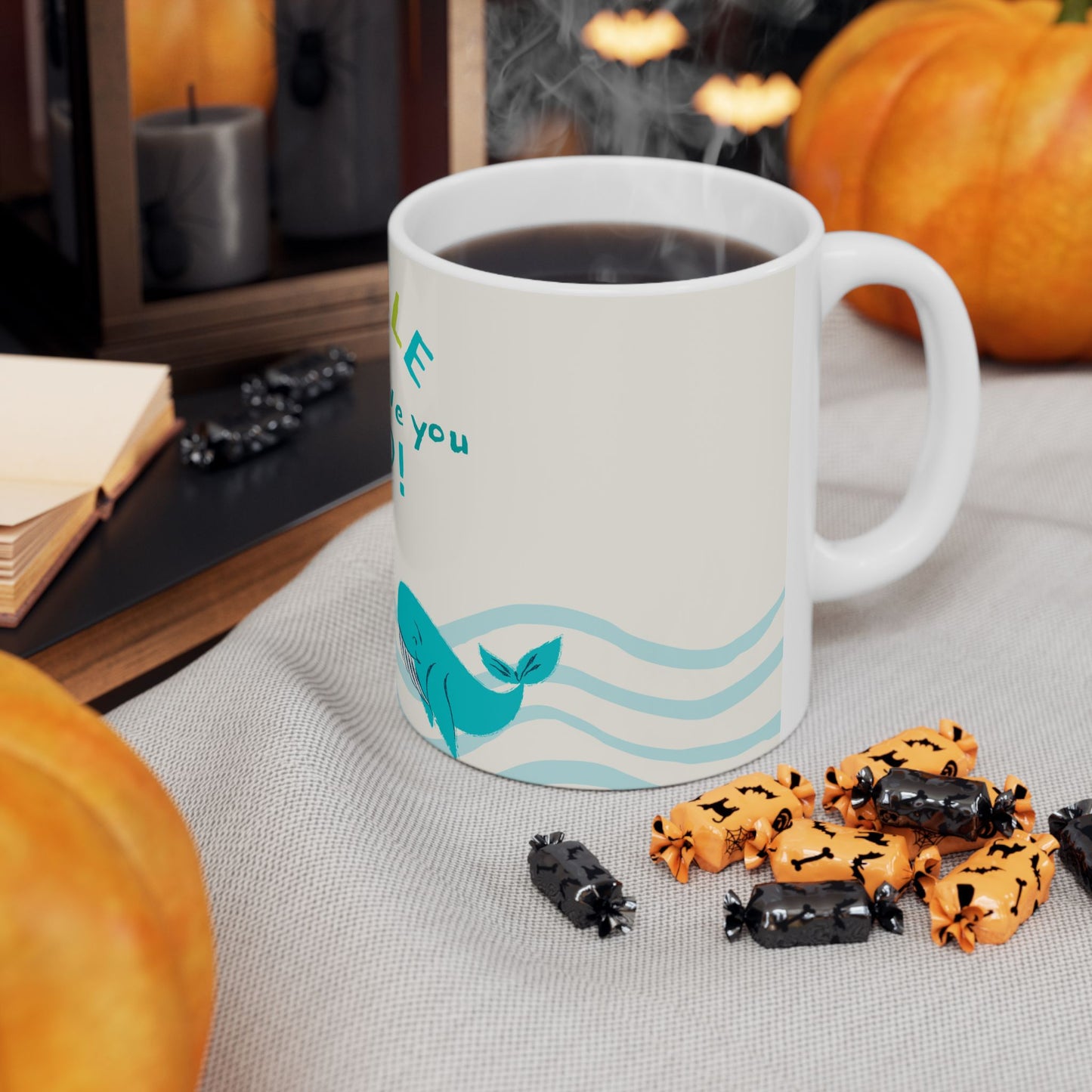 Whale Love Mug - Cute Father’s Day Gift for Dad, Whale Design Coffee Cup, Father's Day - 14031