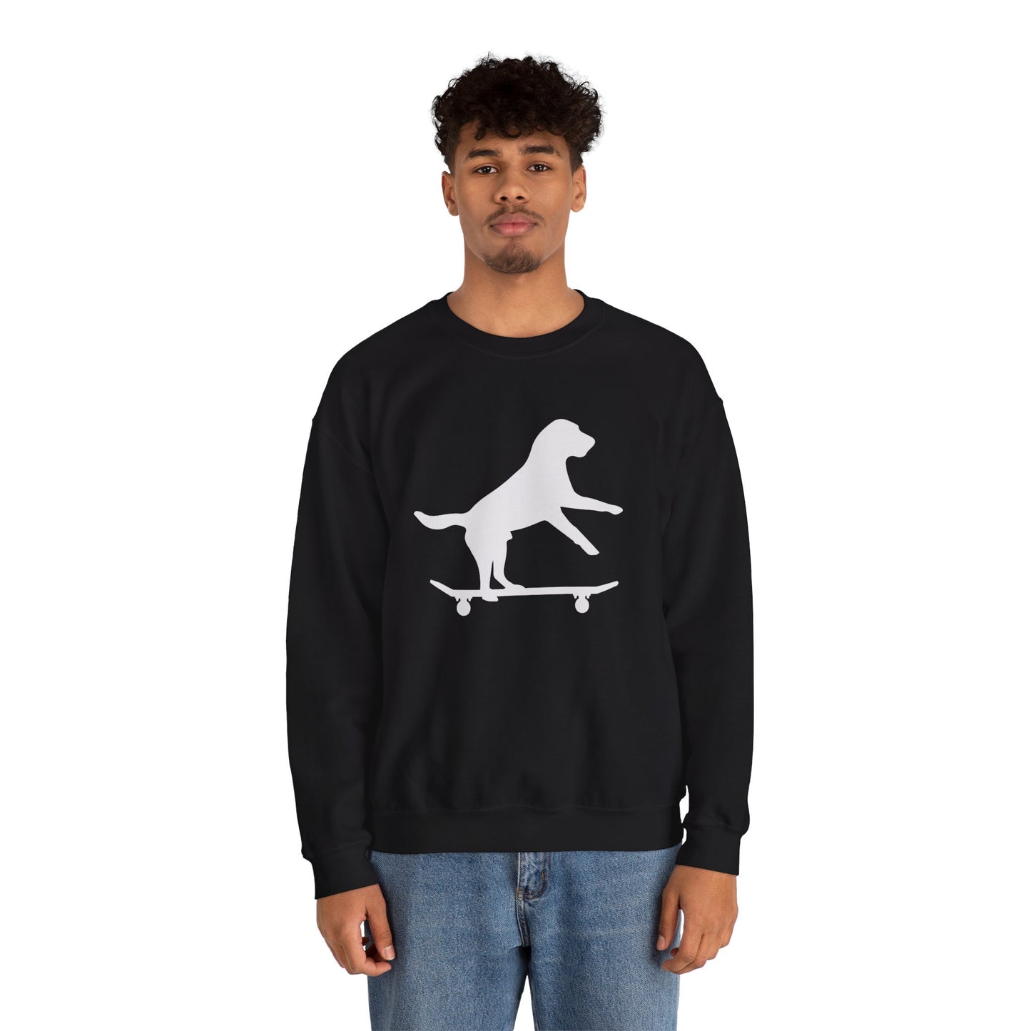 Skateboarding Pup - Unisex Heavy Blend™ Crewneck Sweatshirt