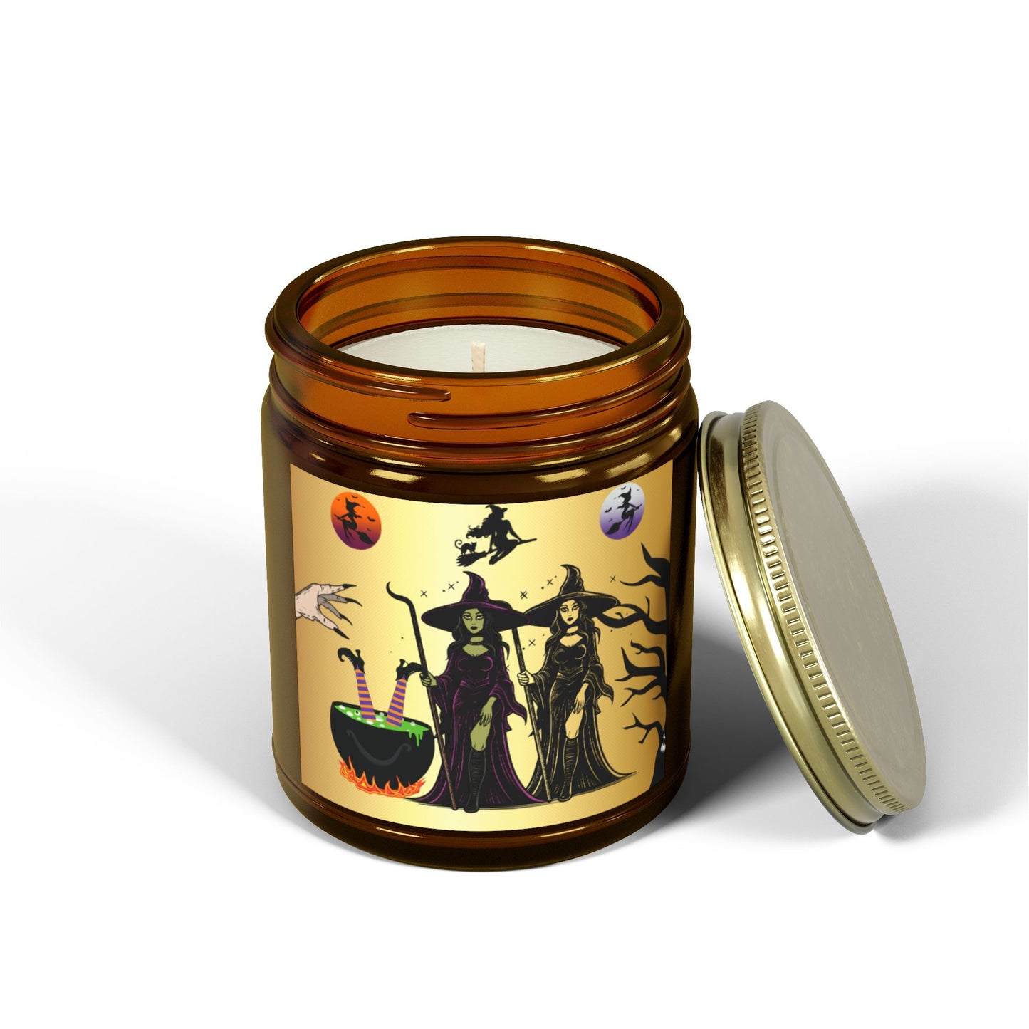 Halloween Witches - Scented Coconut Apricot Candles (4oz, 9oz) - 14097