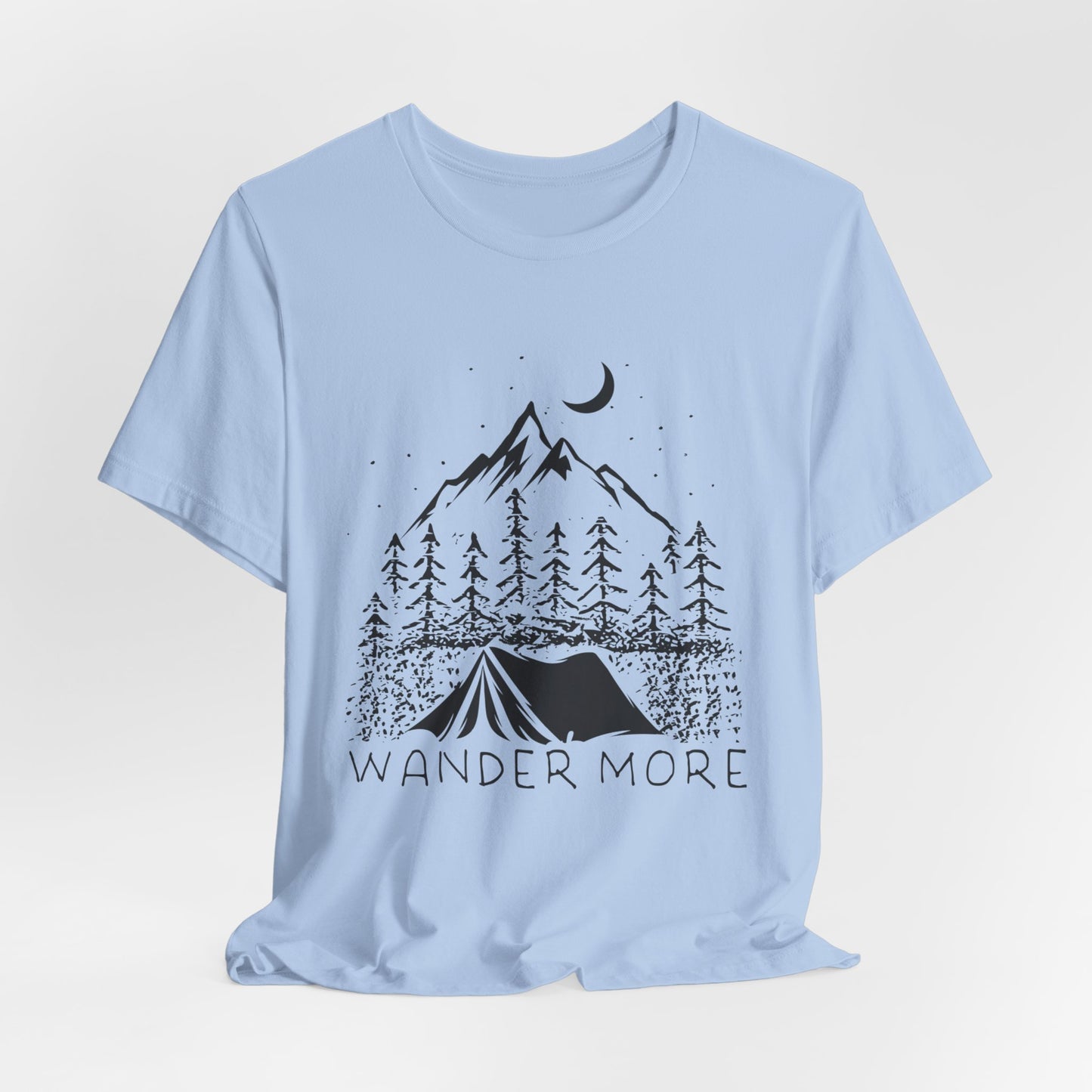 Camping: Wander More - Unisex Jersey Short Sleeve Tee