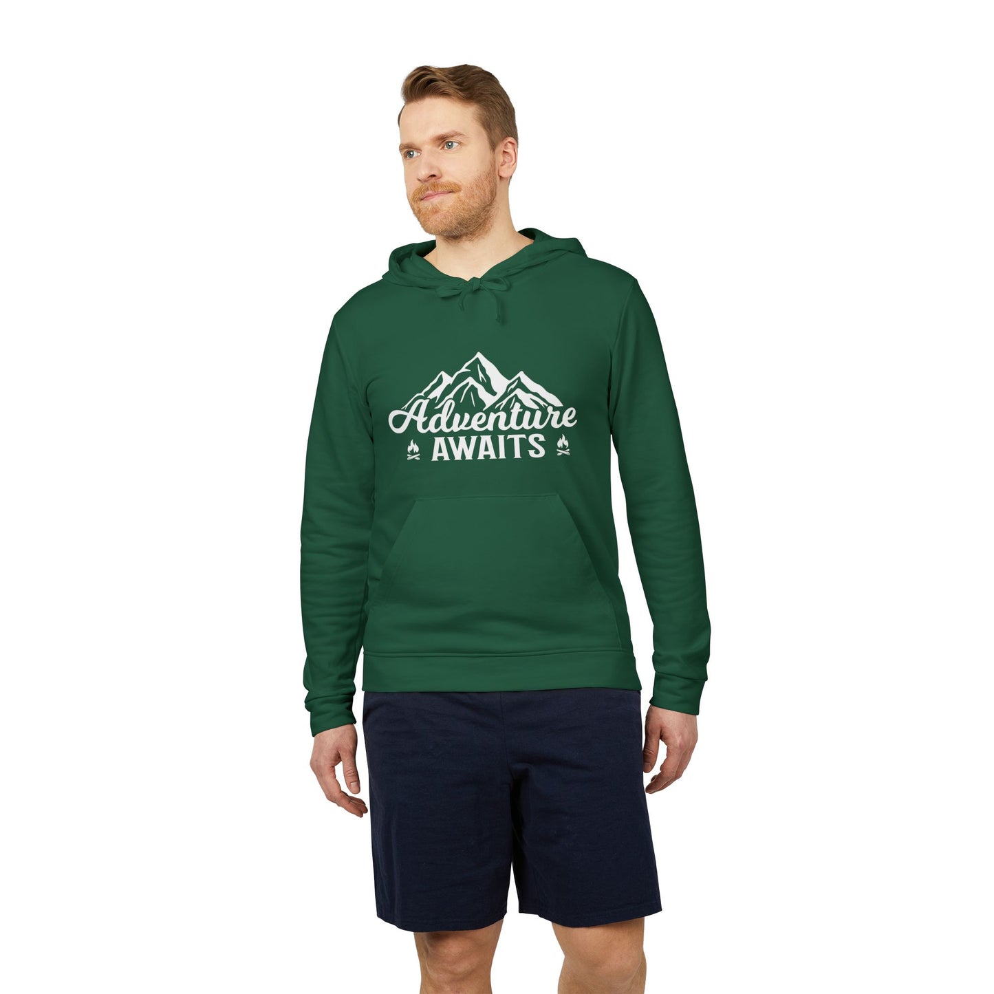 Camping: Adventure Awaits - Adidas Unisex Fleece Hoodie