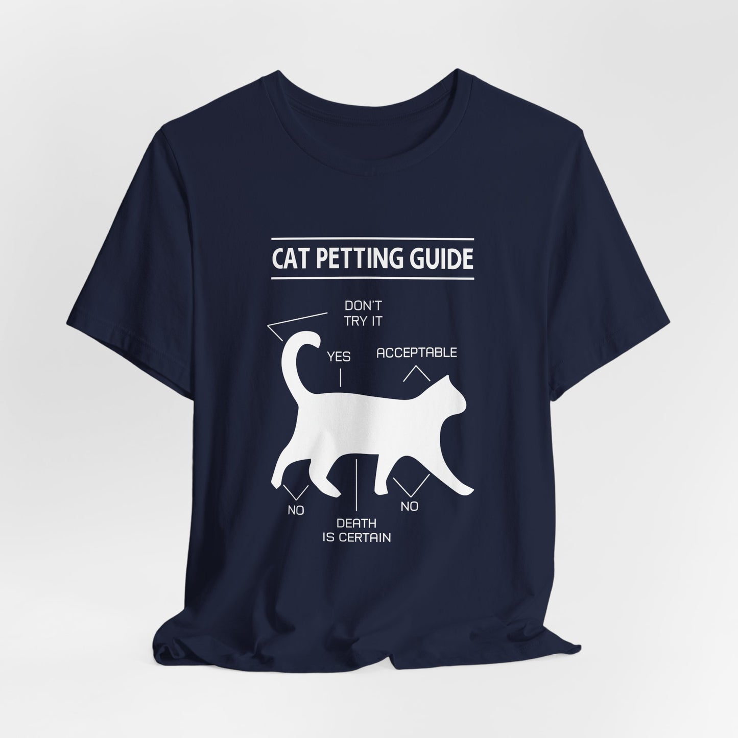 Cat Petting Guide - Unisex Jersey Short Sleeve Tee