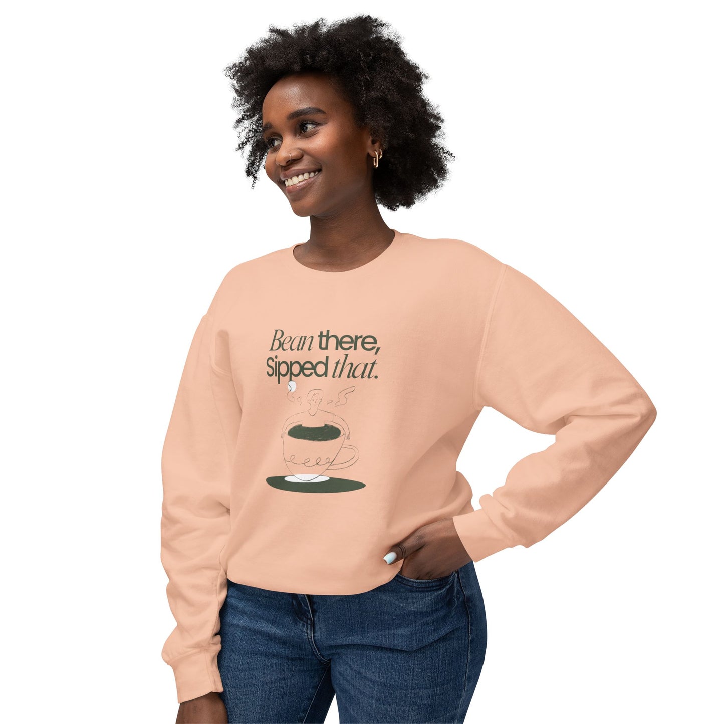 Coffee, Bean There, Sipped That - Unisex Lightweight Crewneck Sweatshirt - 11312