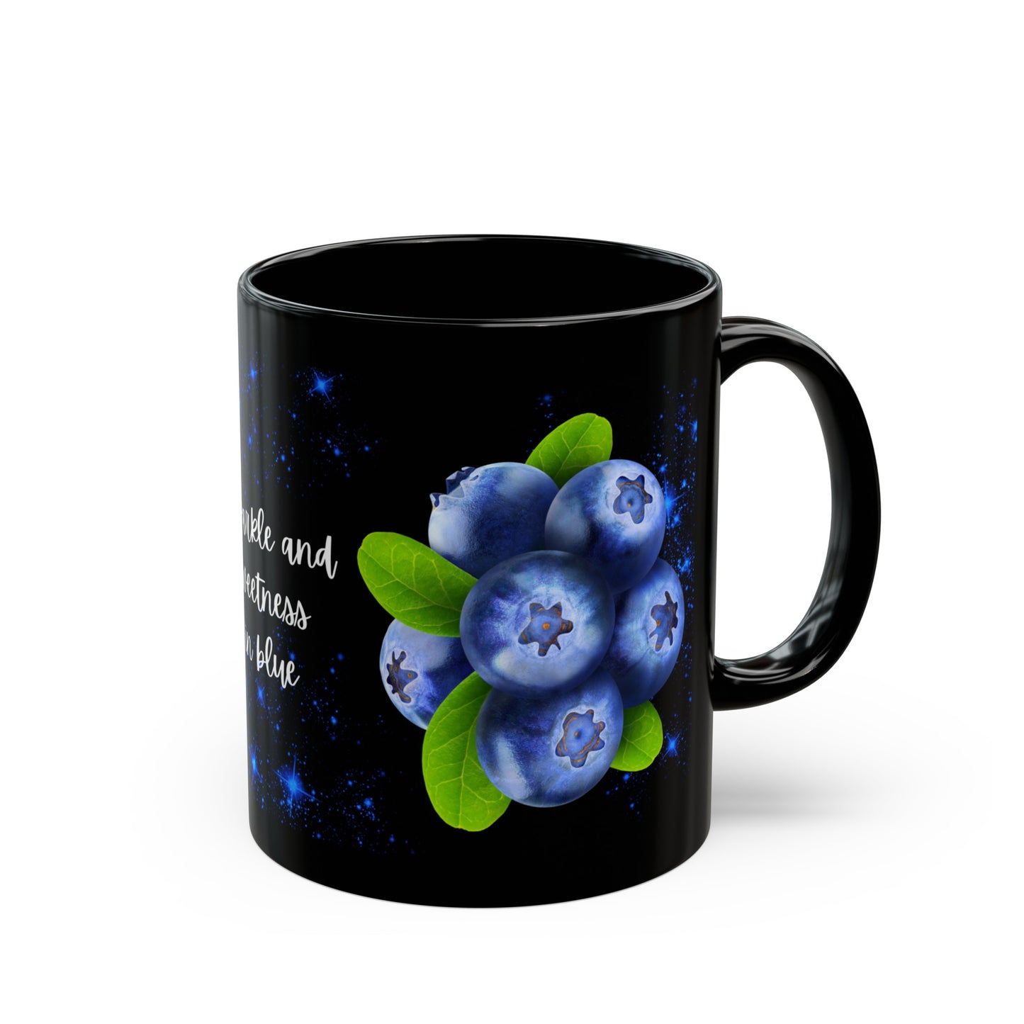 Sparkle & Sweetness in Blue - Black Mug (11oz, 15oz)