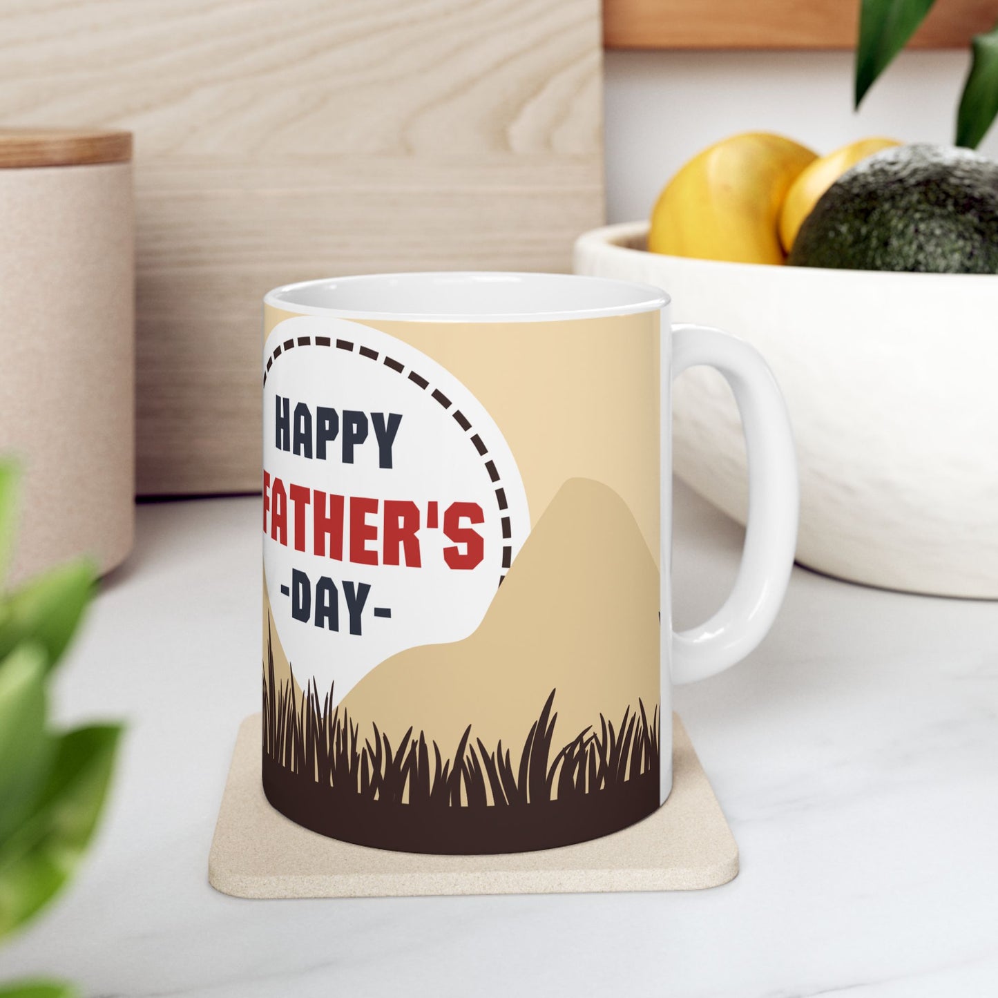 Father's Day Ceramic Mug, Unique Coffee Cup Gift, Dad's Special Mug, Family Bonding, Holiday Present - 14010