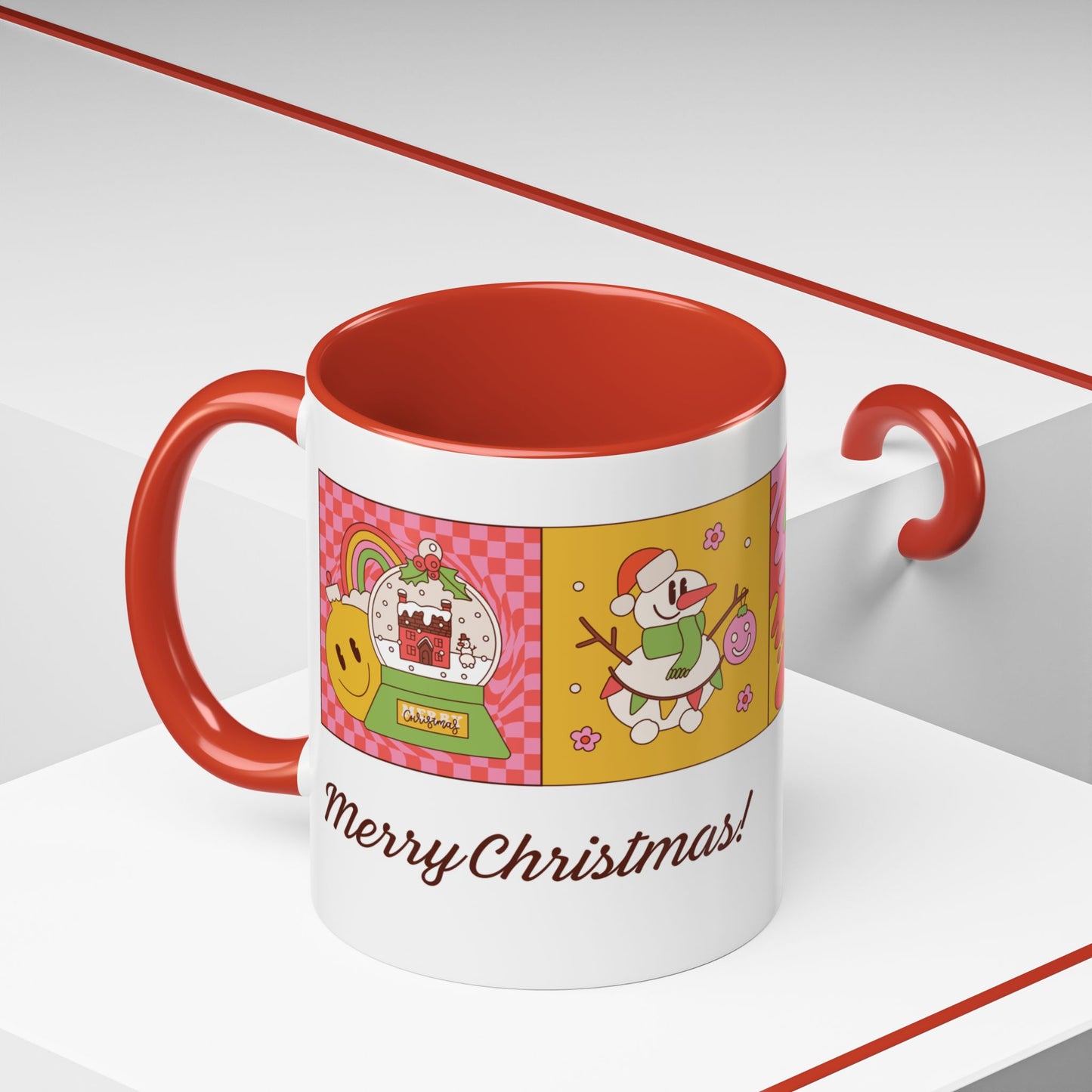 Merry Christmas - Accent Coffee Mug (11, 15oz) - 10916