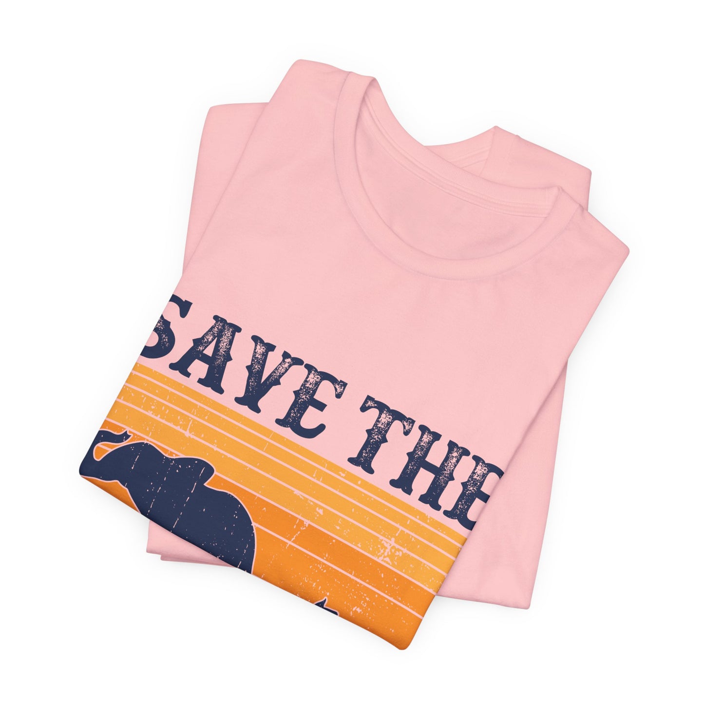 Vegan: Save The Elephants - Unisex Jersey Short Sleeve Tee