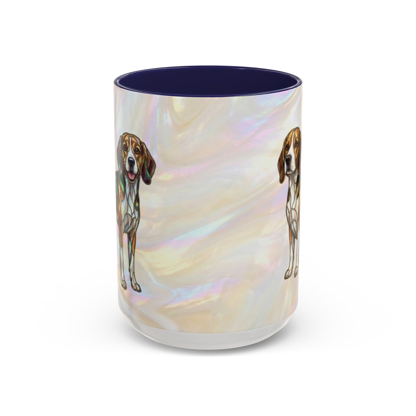 Beagle Accent Coffee Mug — Stained Glass Design (11/15oz) - 14615