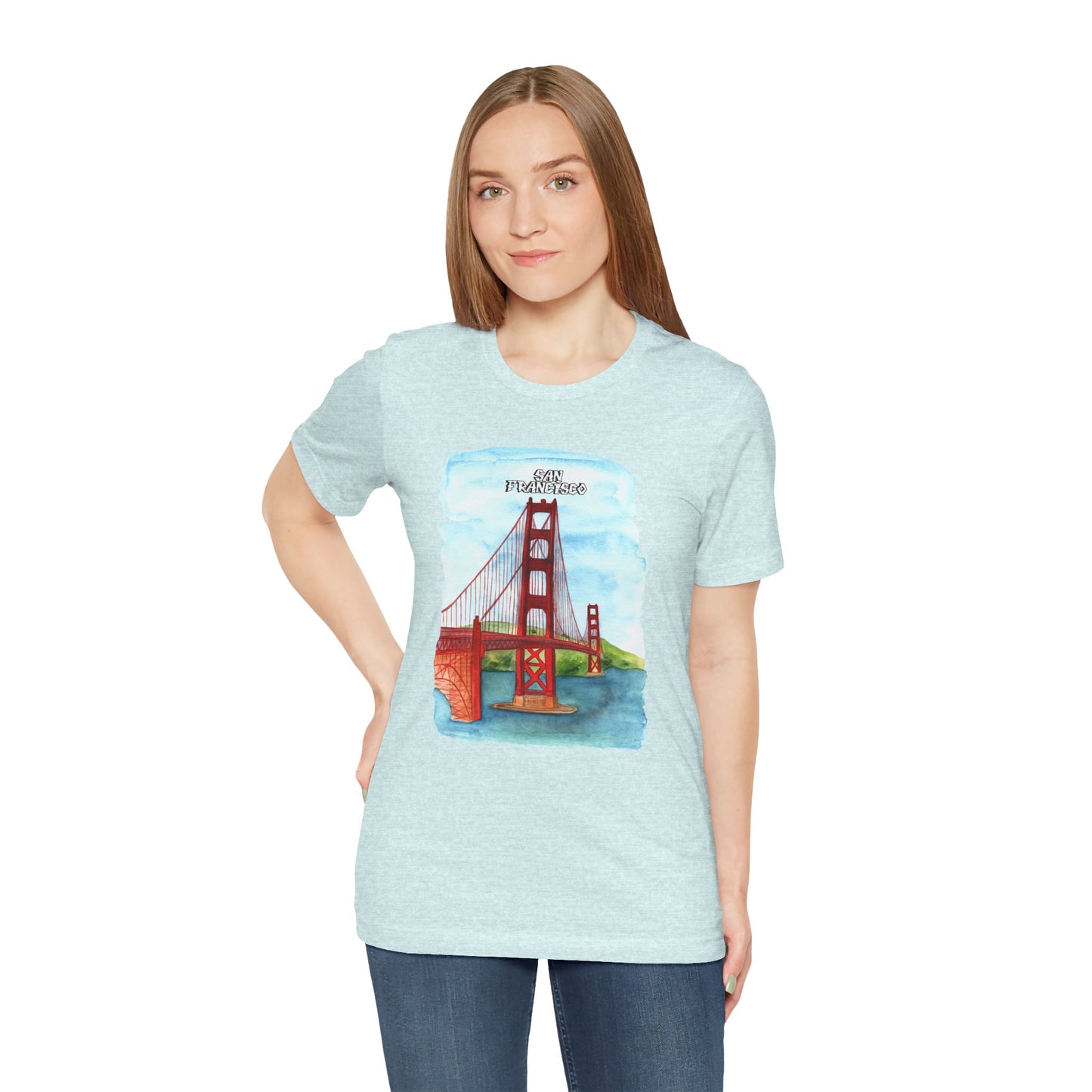 San Francisco Golden Gate Bridge Tee - Unisex Short Sleeve Jersey Shirt for Travel Lovers - 12203
