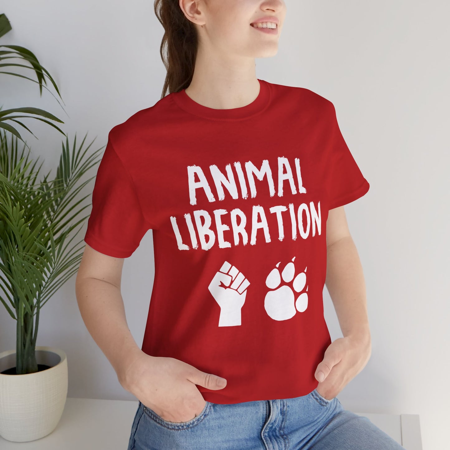 Vegan: Animal Liberation - Unisex Jersey Short Sleeve Tee