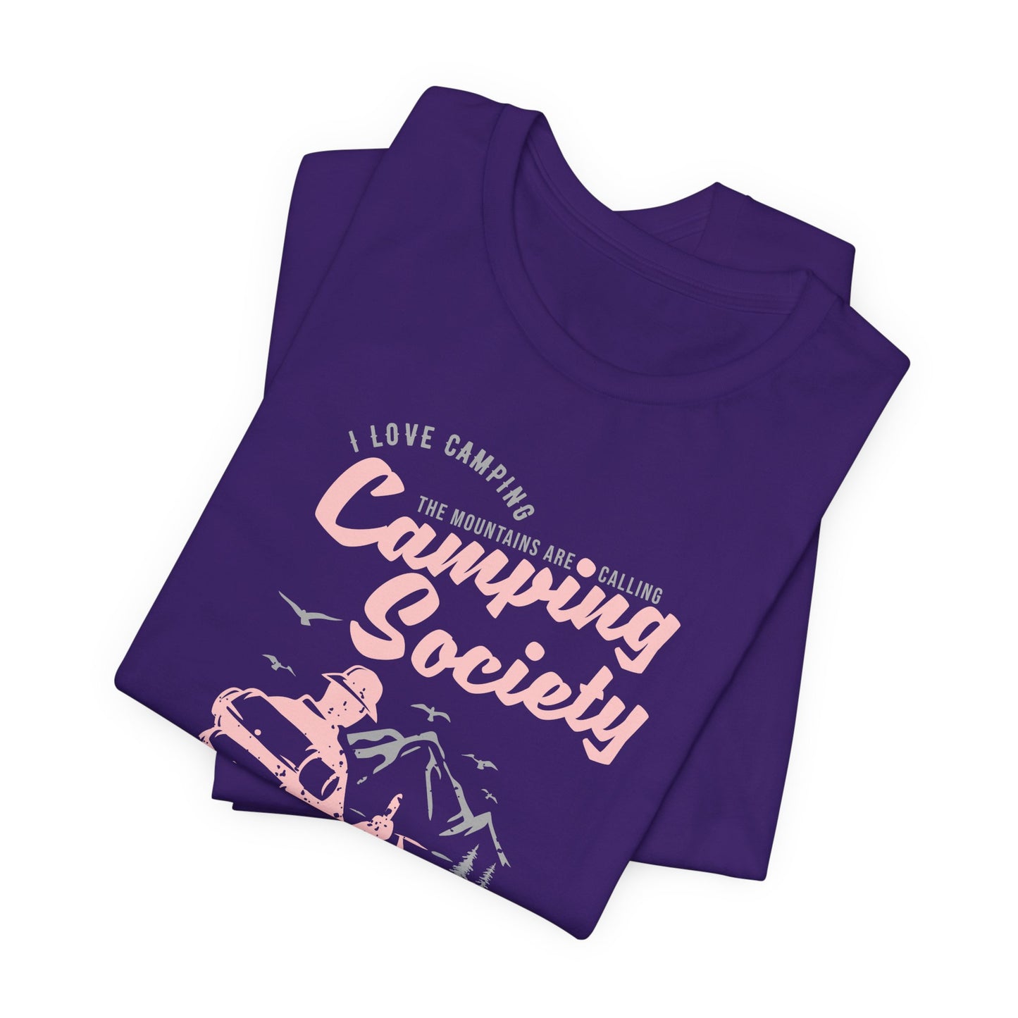 I Love Camping, Camping Society, Let's Sleep Under The Stars - Unisex Jersey Short Sleeve Tee - 12566