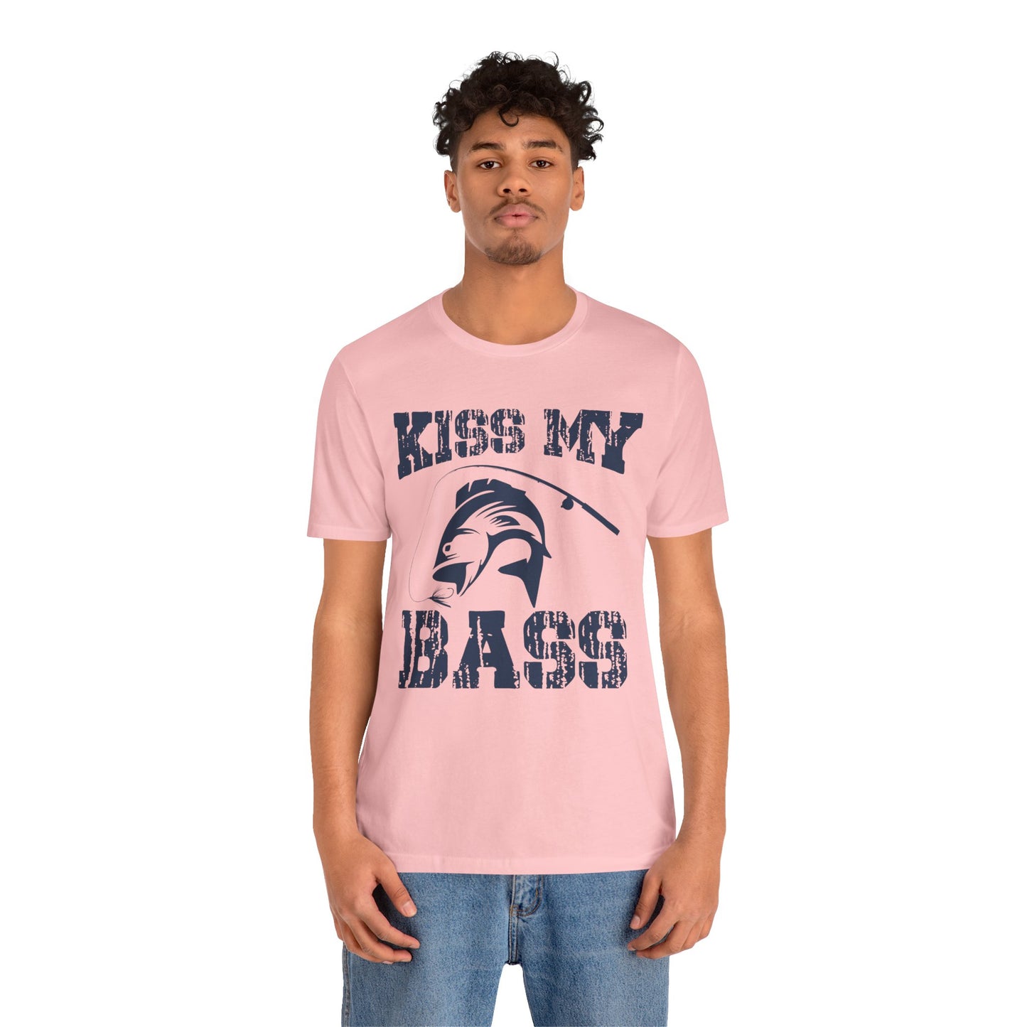 Fishing:  Kiss My Bass - Unisex Jersey Short Sleeve Tee - 14021
