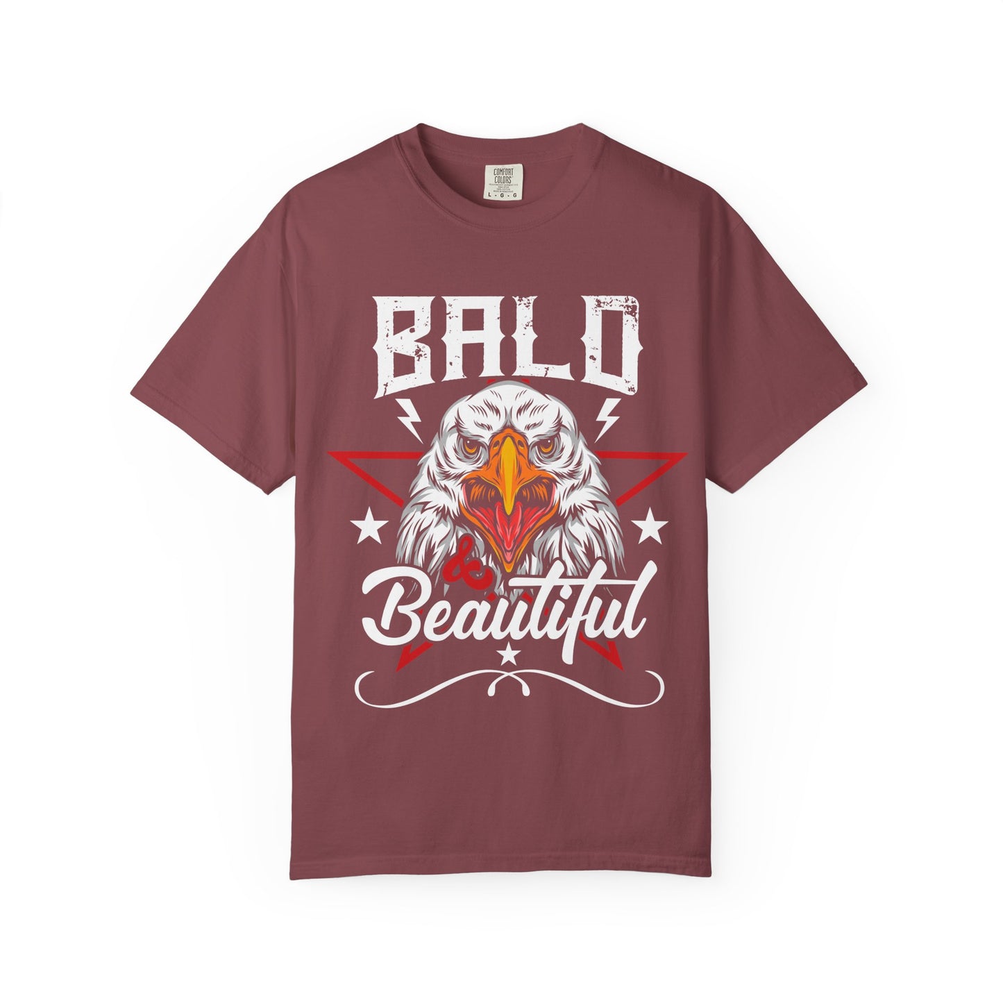 American Eagle, Bald is Beautiful T-Shirt, Unisex Garment-Dyed Tee - 13491