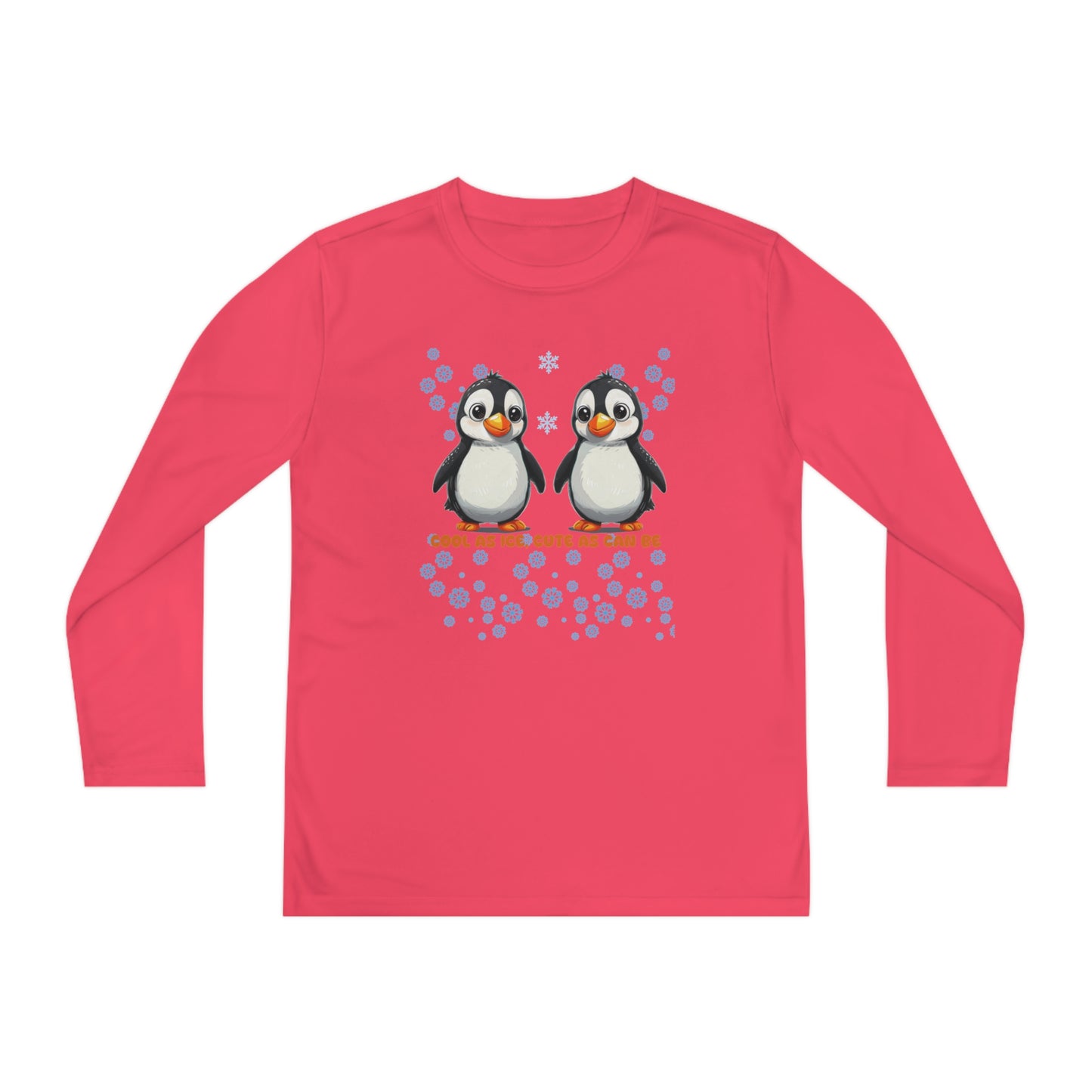 Penguin: Cool As Ice, Cute As Can Be - Youth Long Sleeve Competitor Tee