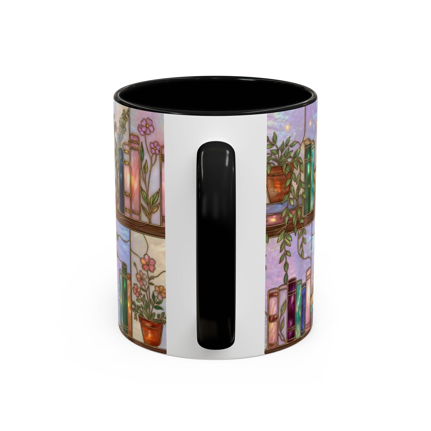 Magic Book Shelf Accent Coffee Mug — Stained Glass Design (11/15 oz) - 14529