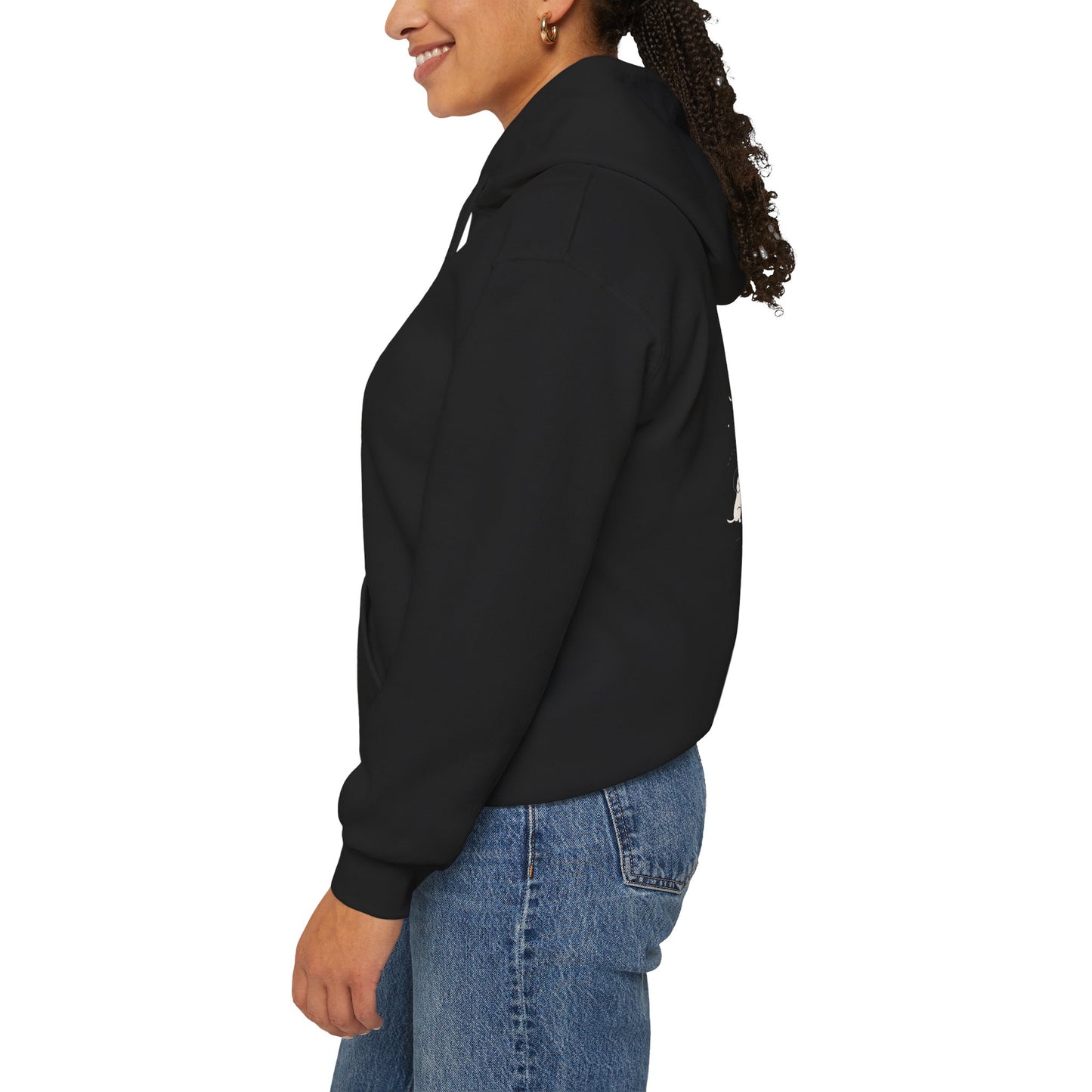 Dog in Space Hoodie – Space Puppy Graphic Hooded Sweatshirt, Unisex Heavy Blend™ - 14679